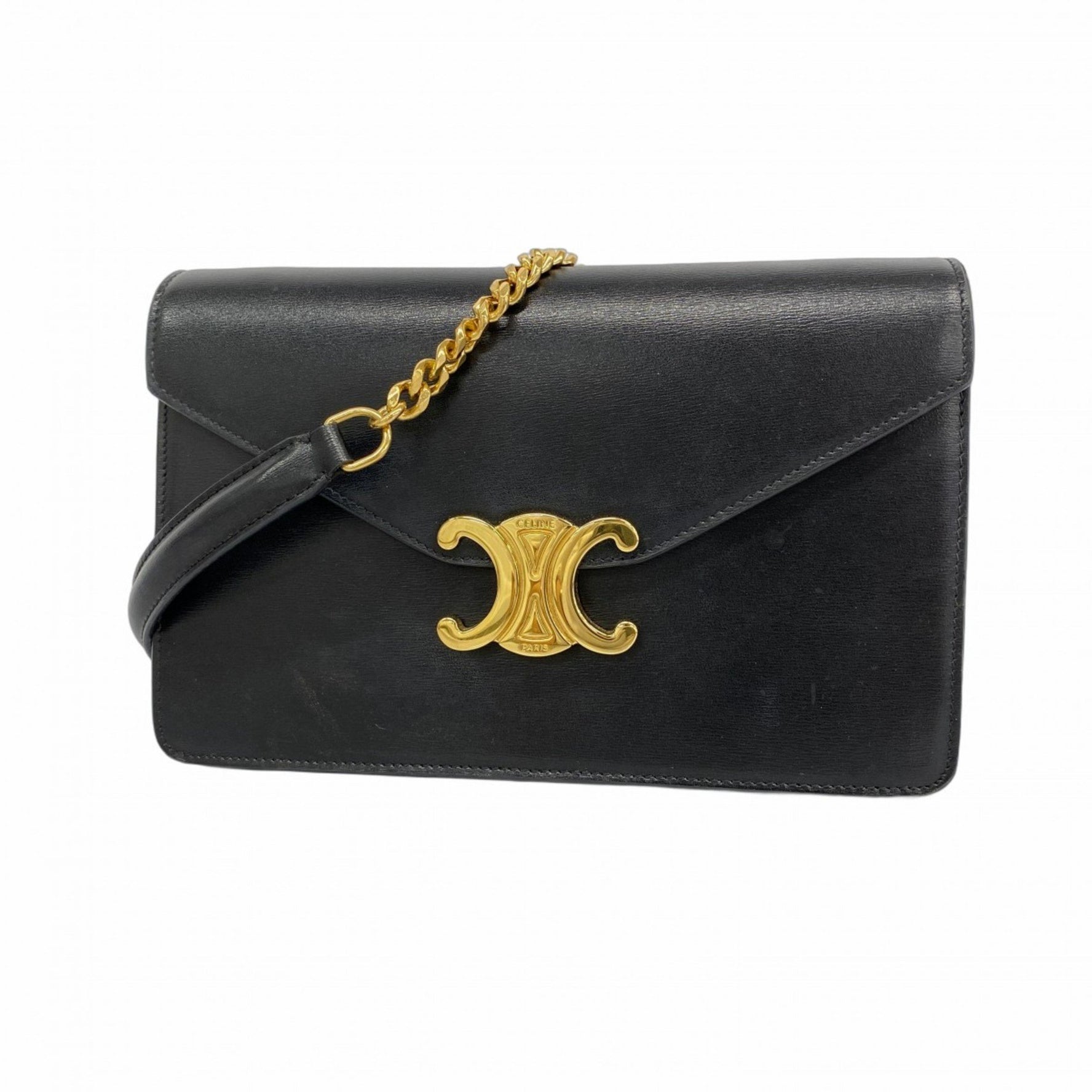 Celine Triomphe Margot Shoulder Wallet in Leather