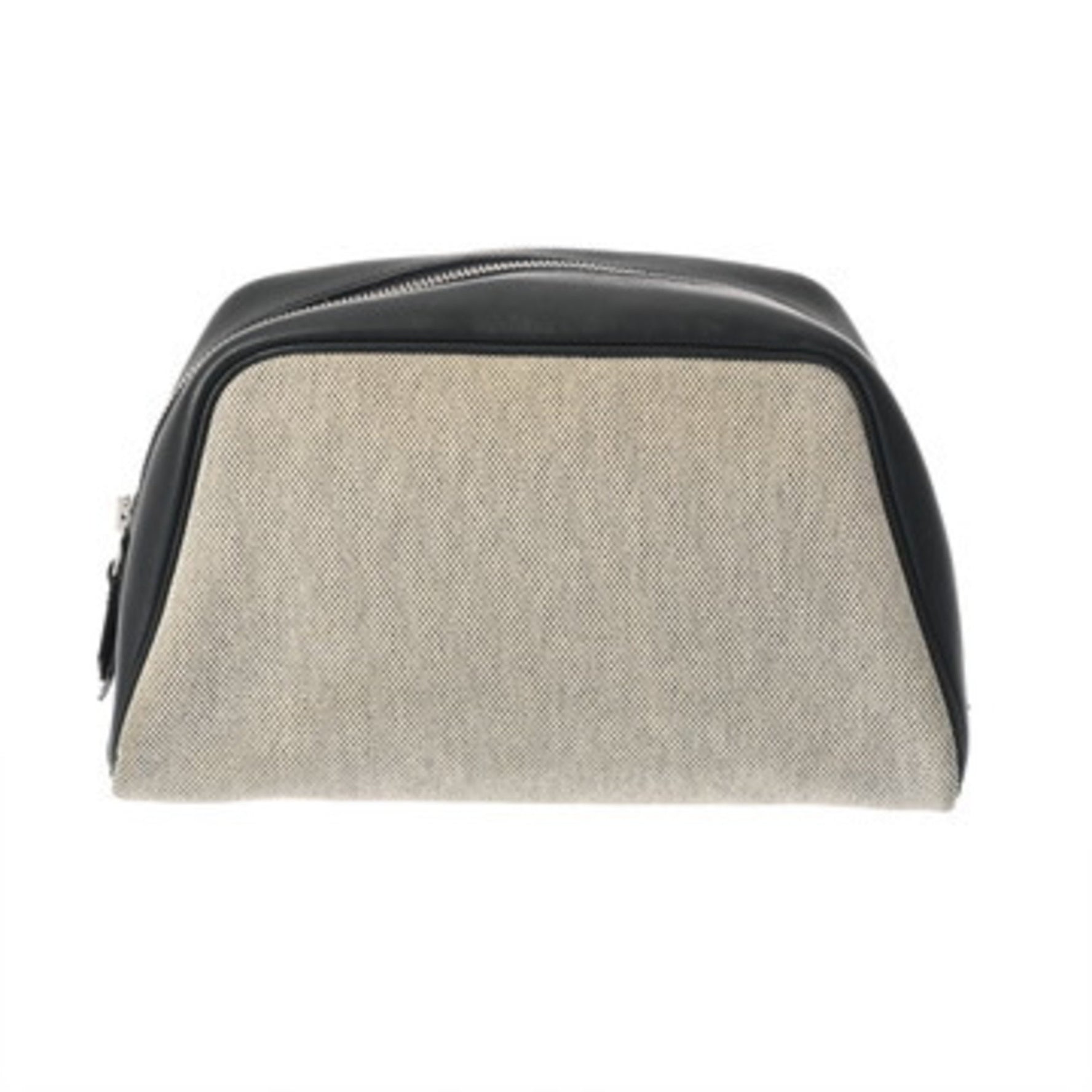 HERMES Cavour Blue Ecru Swift Leather Toile H Pouch, A Rank, Pre-owned, Ginzo