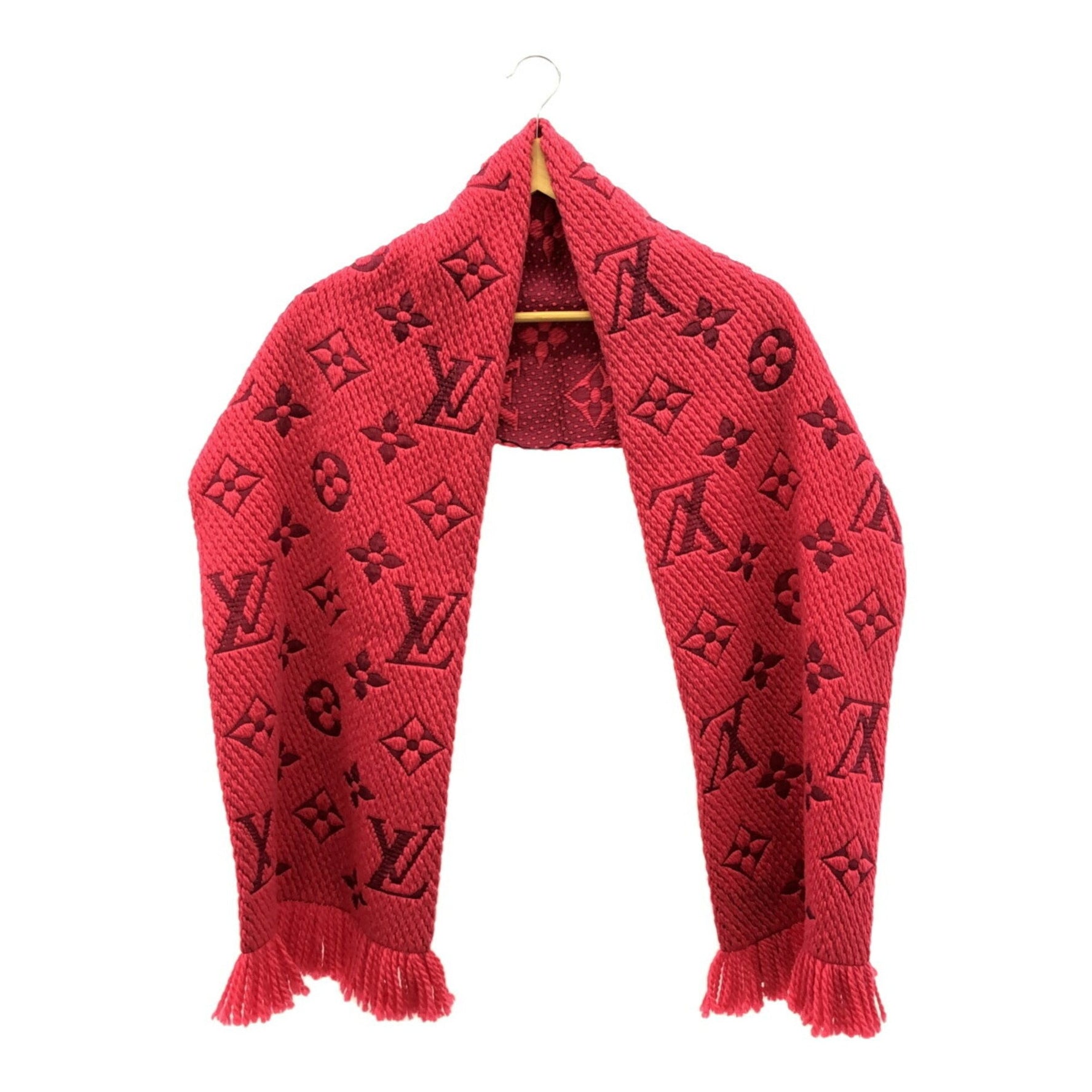 Louis Vuitton Echarpe Mania Scarf Fuchsia 94% Wool, 6% Silk Mikunigaoka Store