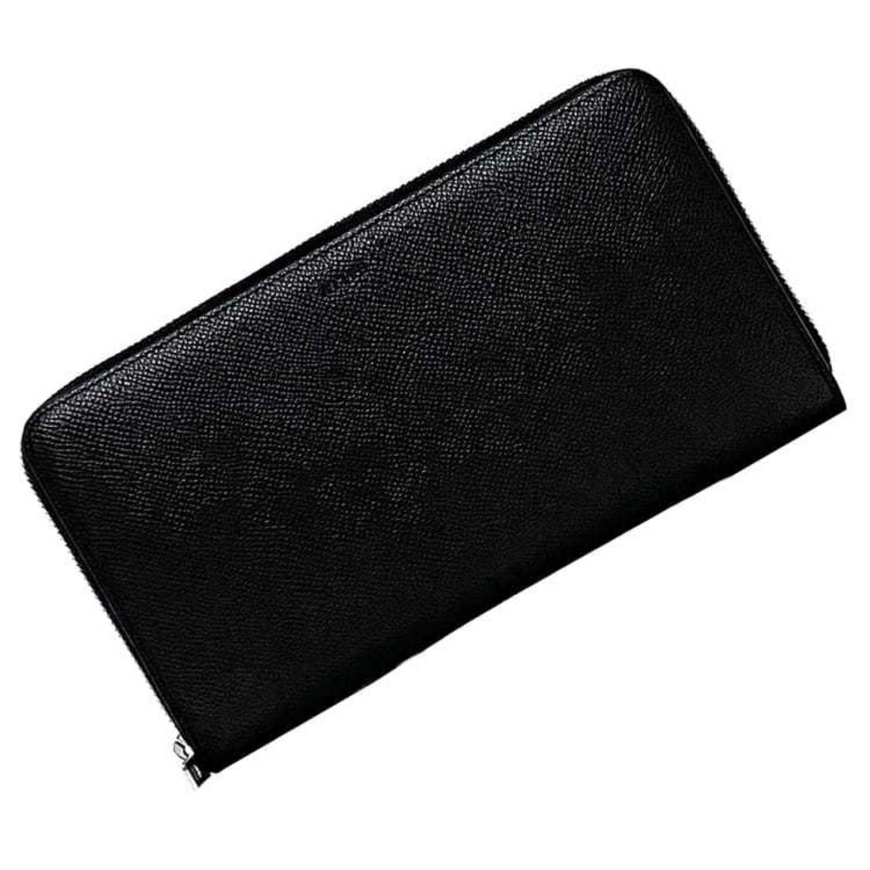 Bally Round Long Wallet ec-22182 Black MIEVYN/670 Organizer Grain Leather BALLY L-shaped Pocket Women Men