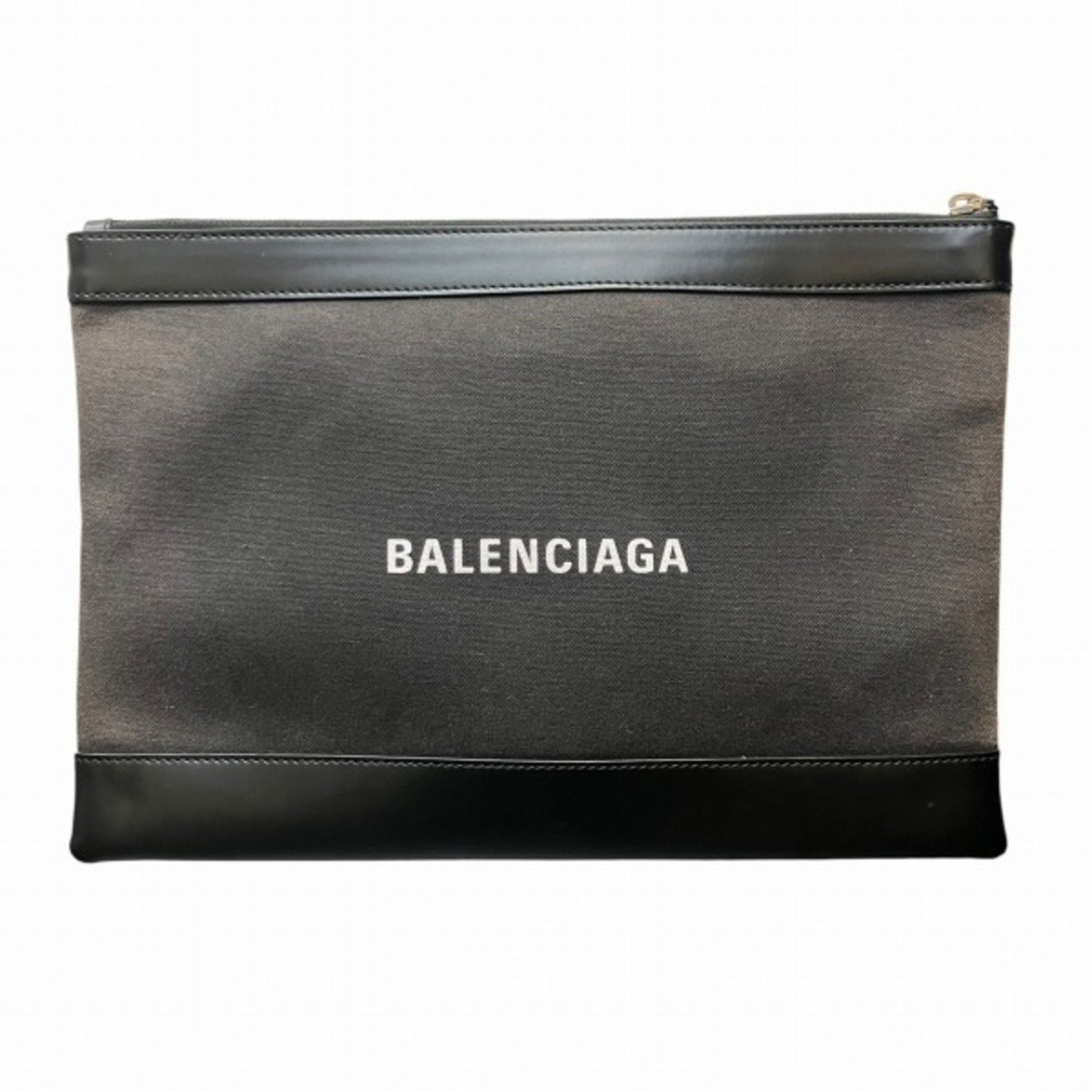Balenciaga Canvas x Leather Black Bag Clutch Men Women