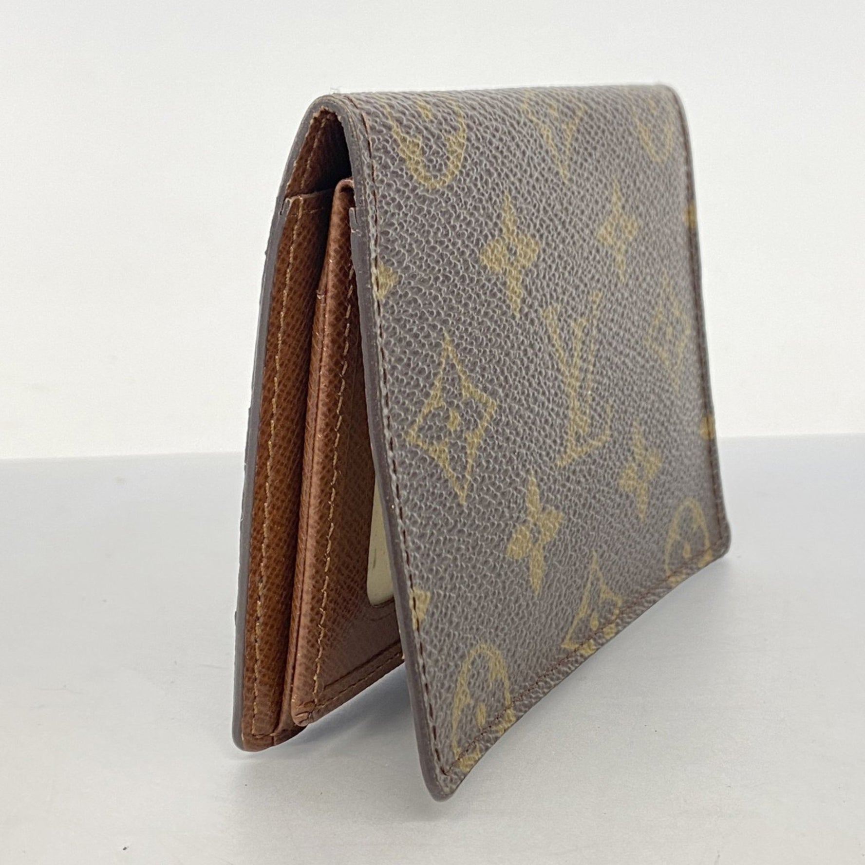Louis Vuitton Monogram Japon Sanger Pull Card Case, M60530, Brown, for Men and Women