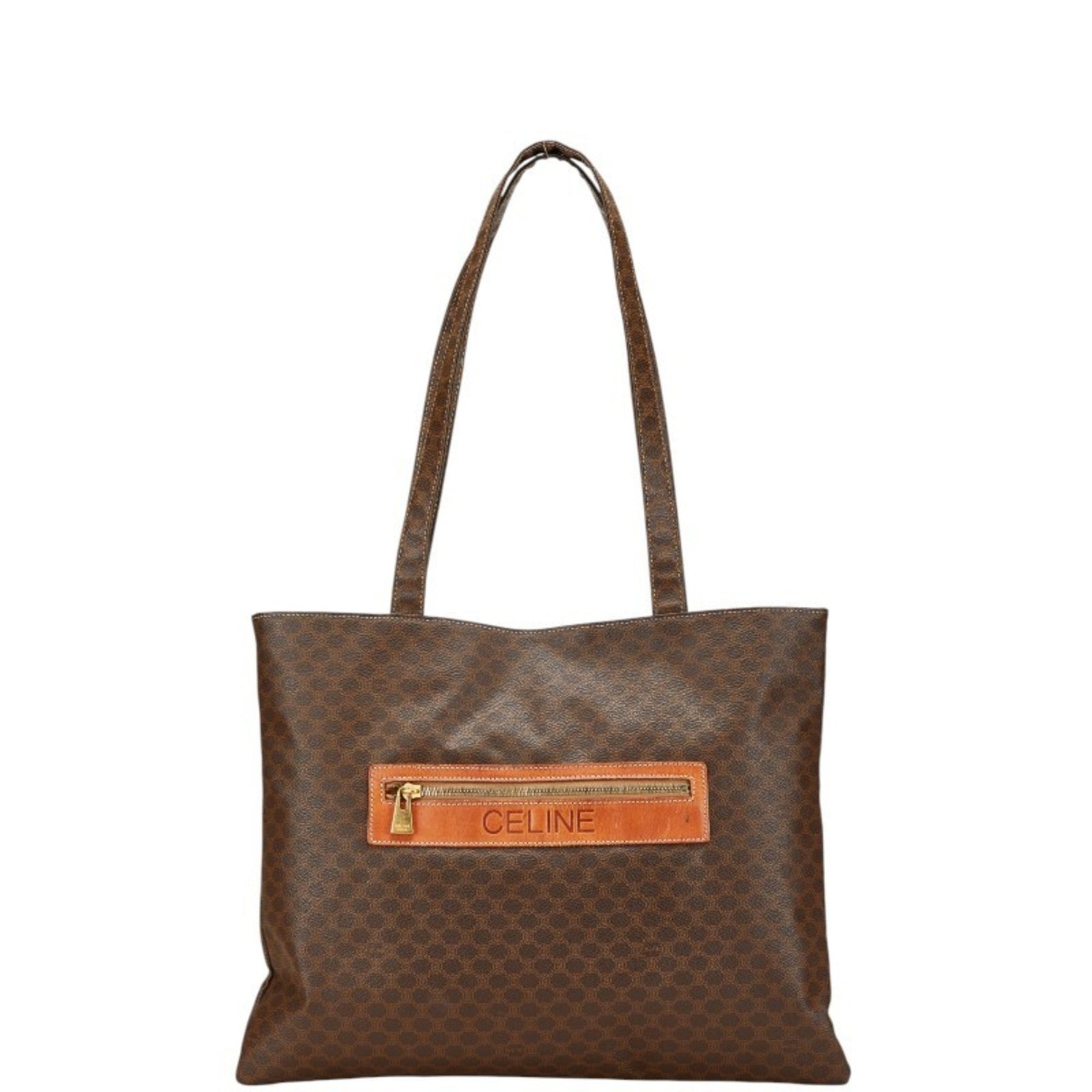 Celine Macadam Tote Bag Shoulder Leather