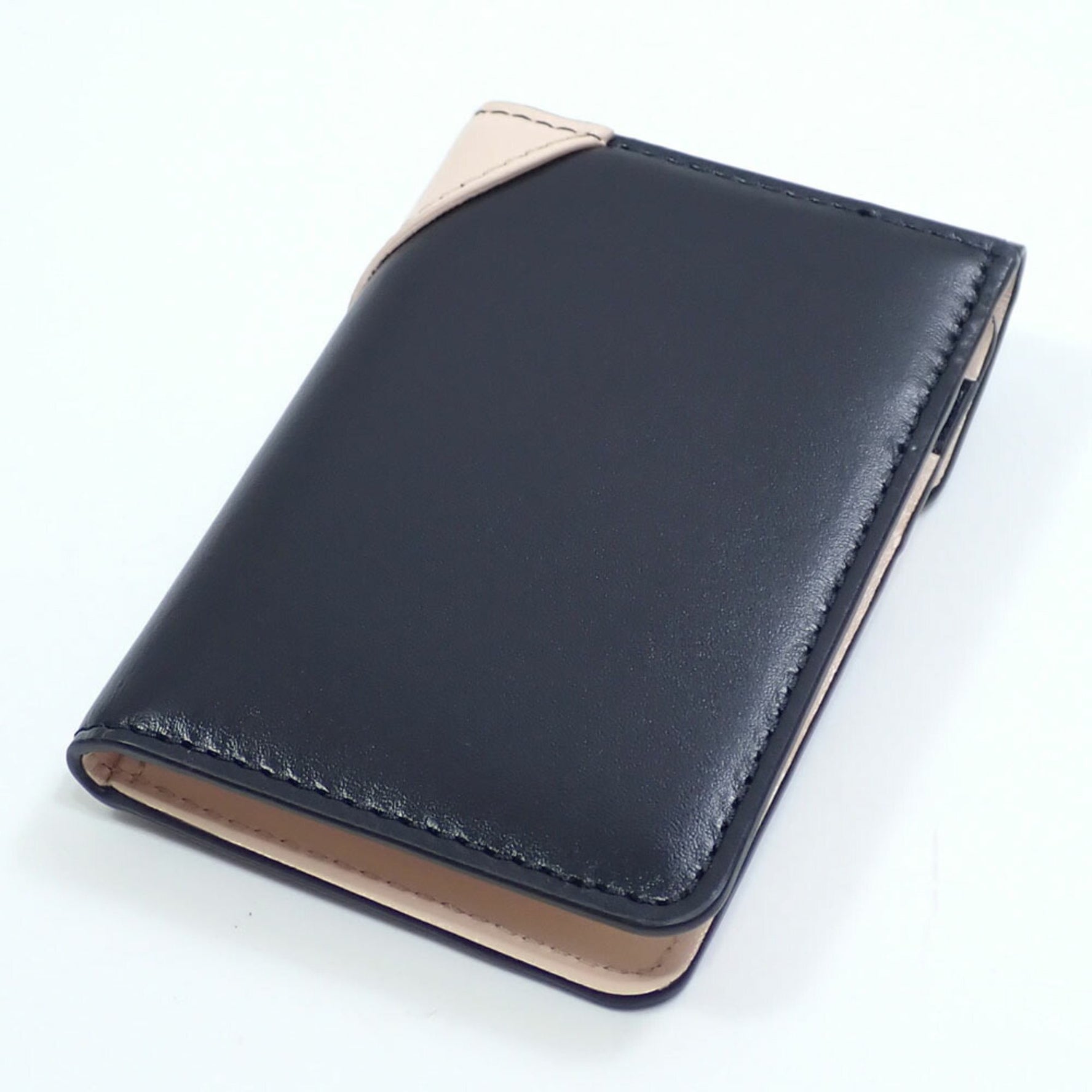 Chloé Chloe KIKI Card Case Black/Pink, Calfskin Leather