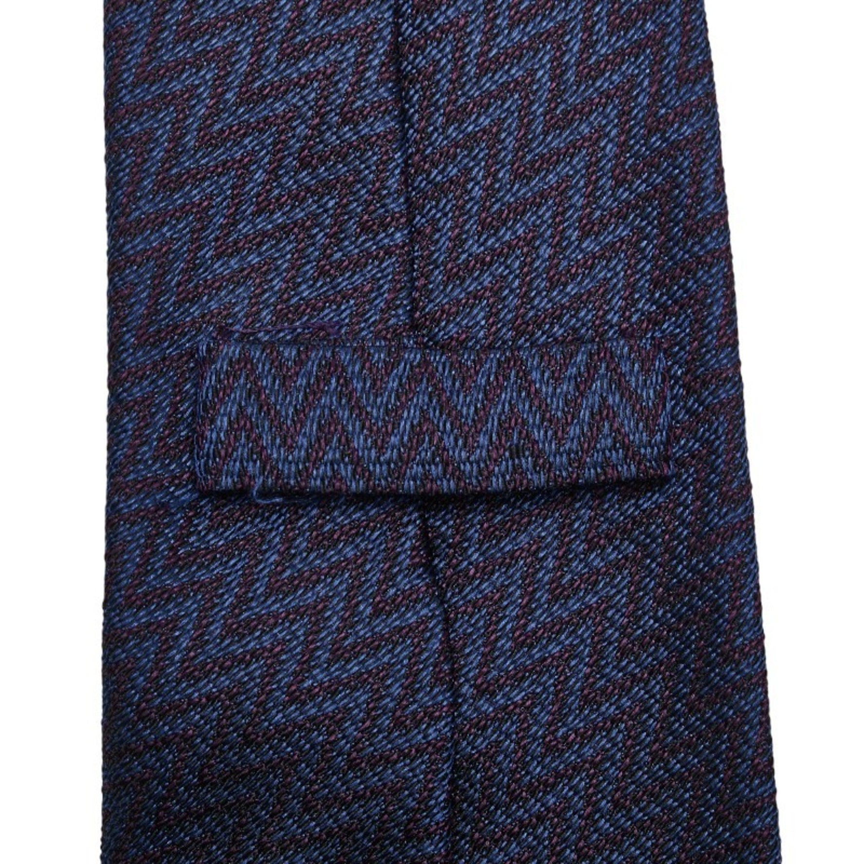 Burberry Shadow Horse Tie, Navy and Purple Silk