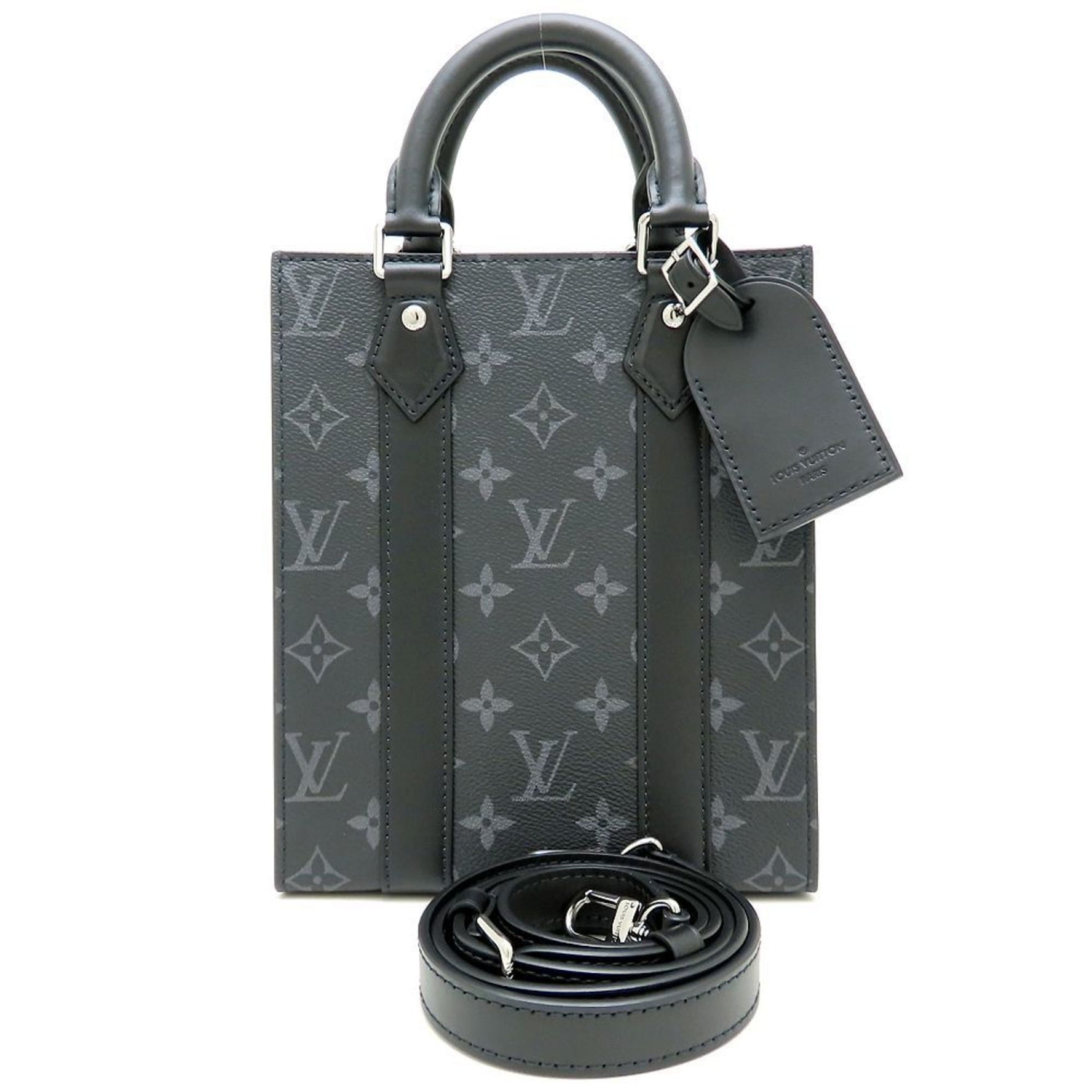 Louis Vuitton Monogram Eclipse Sac Plat MINI Shoulder Bag