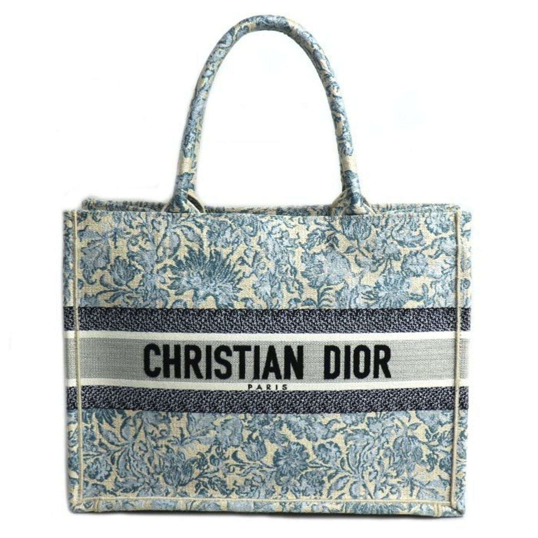 Christian Dior Book Tote Medium Bag Blue Multi