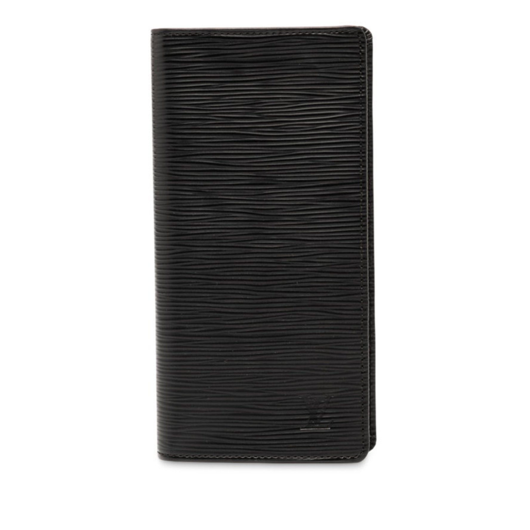 Louis Vuitton Epi Portefeuille Brazza Long Wallet Noir Black Leather LOUIS VUITTON