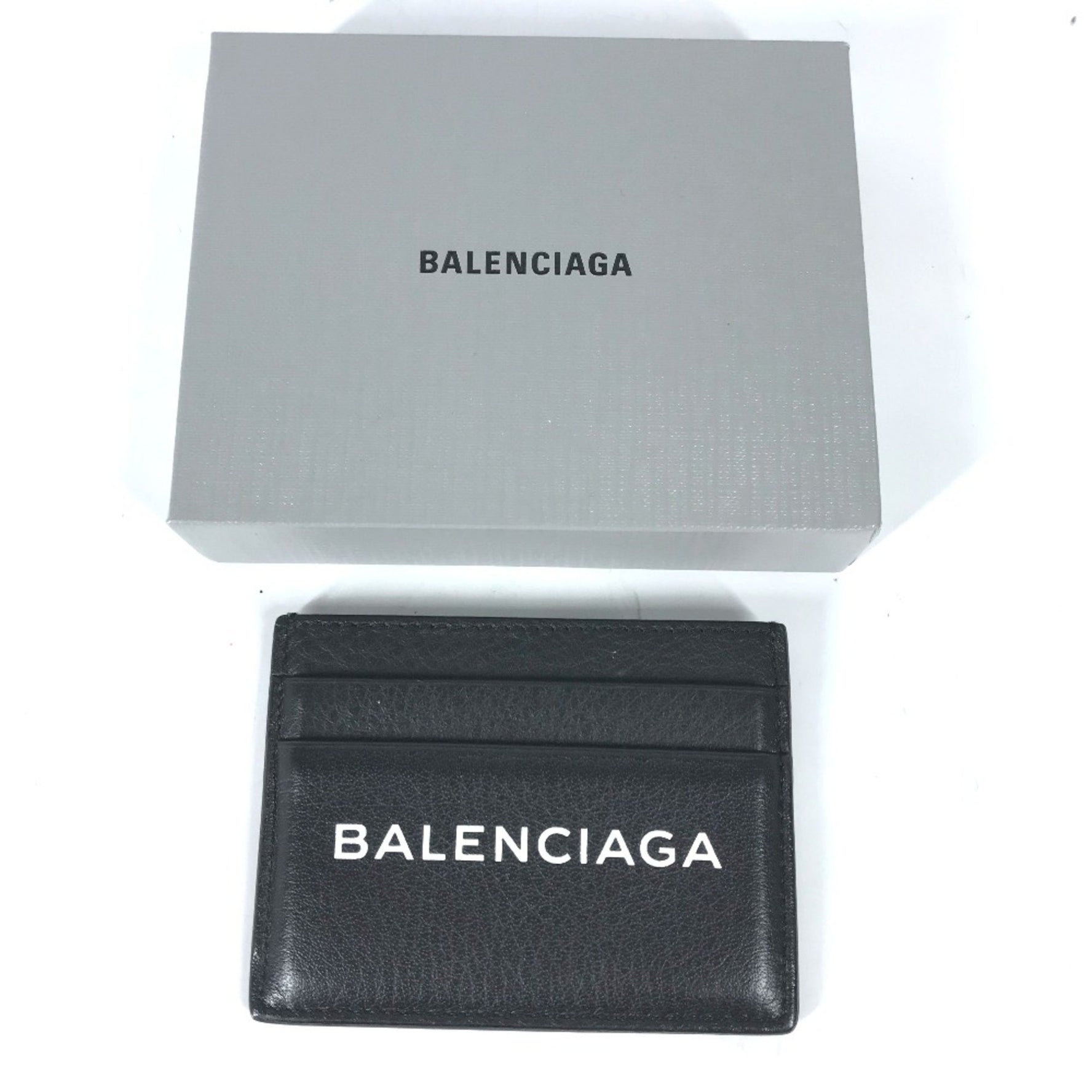 Balenciaga Business Card Holder Pass Case Bicolor Card Case Black White