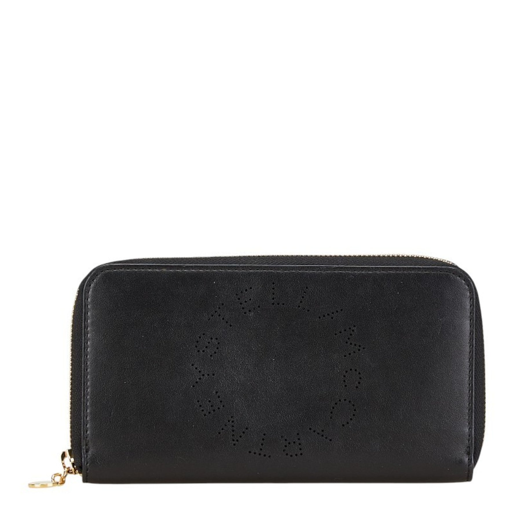 Stella McCartney Perforated Round Long Wallet Leather