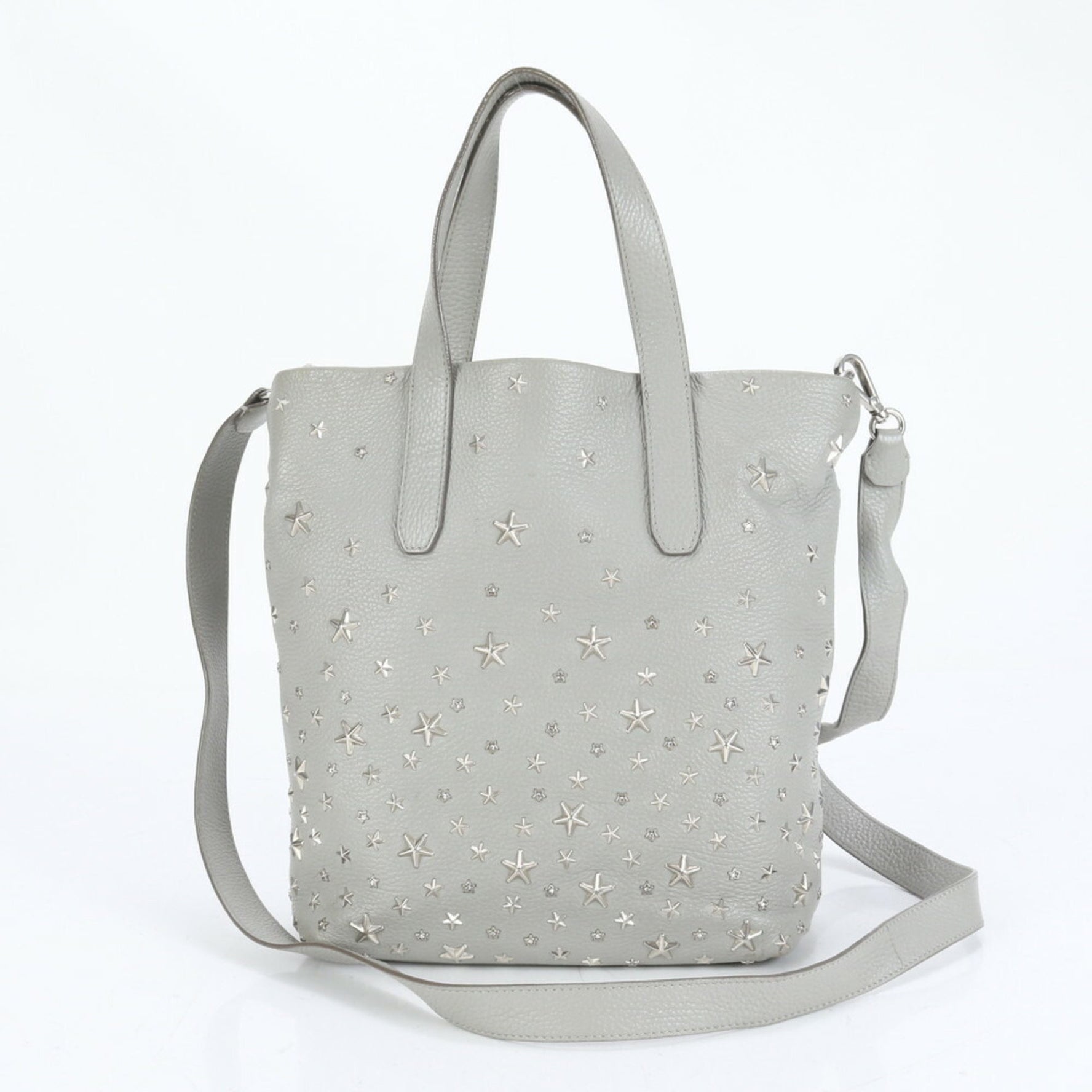 Jimmy Choo Sophia Studded Leather Shoulder Bag/Tote Bag for Women with Hologram Seal