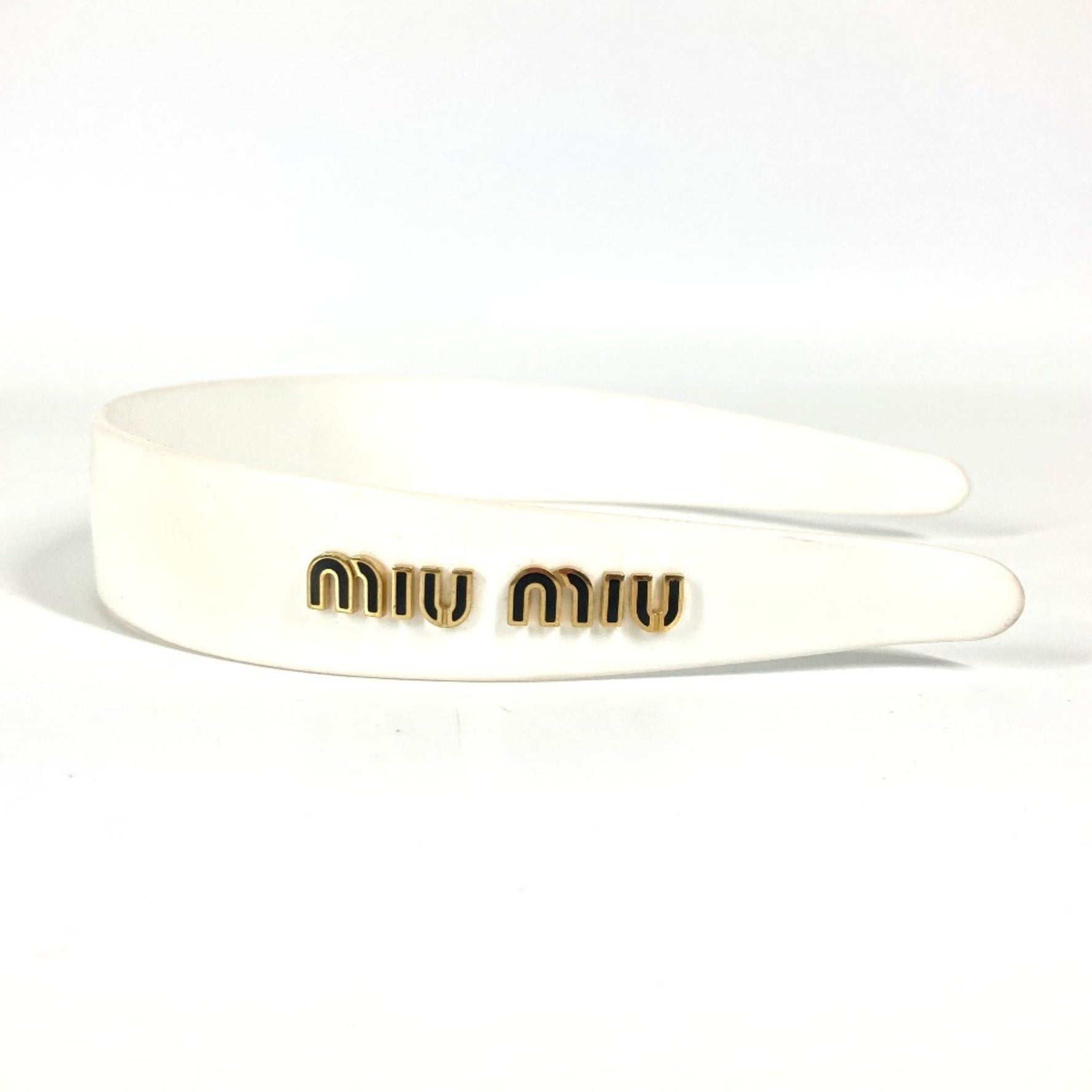 Miu Miu MIU Miu Logo Hairband Headband Plastic