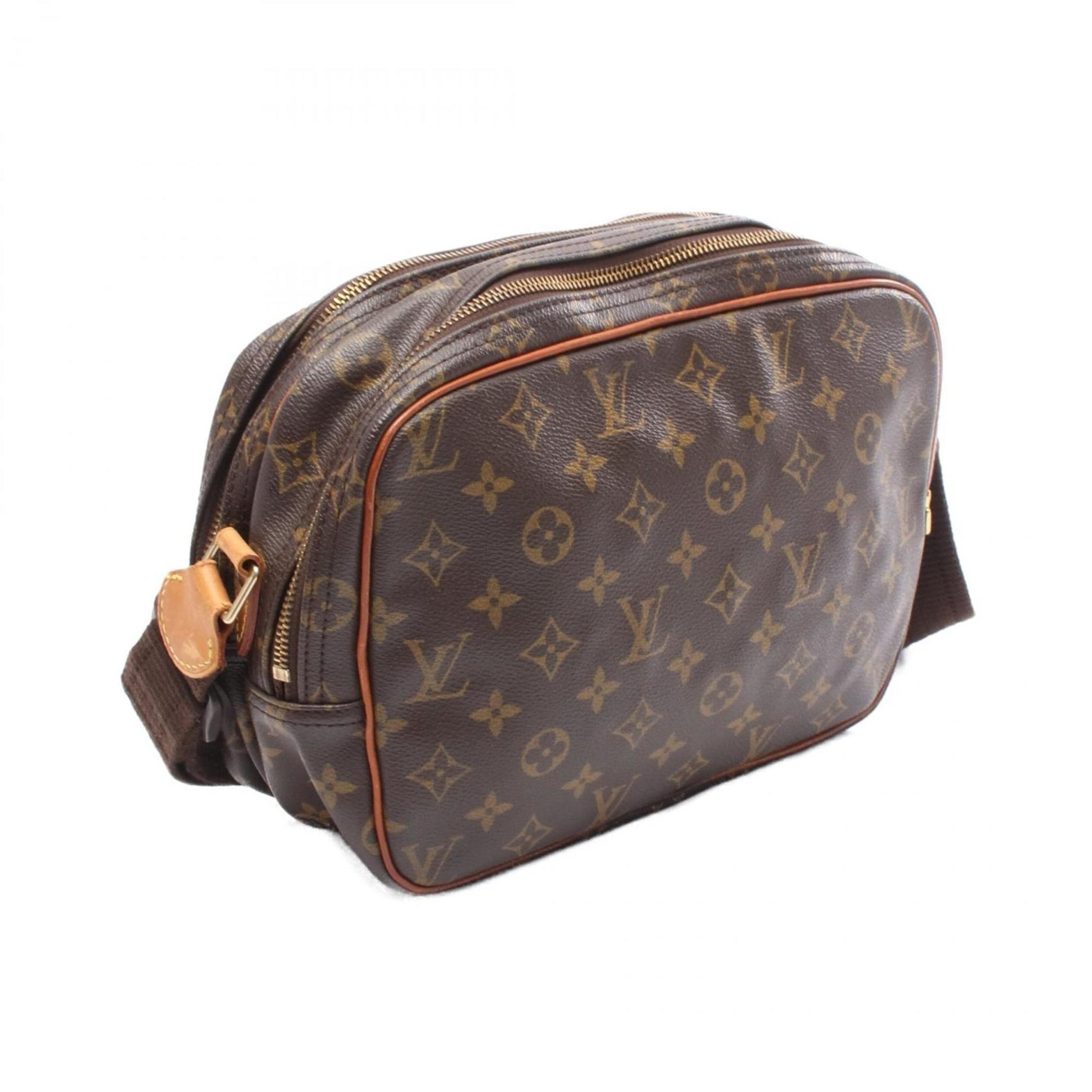 Louis Vuitton Reporter PM Shoulder Bag in Coated Canvas and Leather with Monogram Design