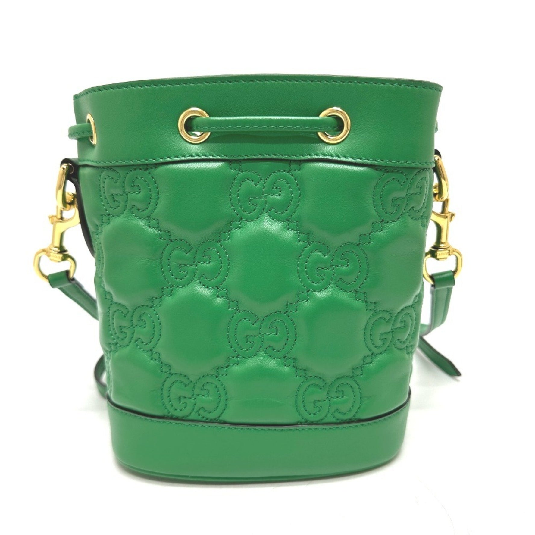 GUCCI GG Matelasse Bucket with Strap Shoulder Bag Crossbody Leather