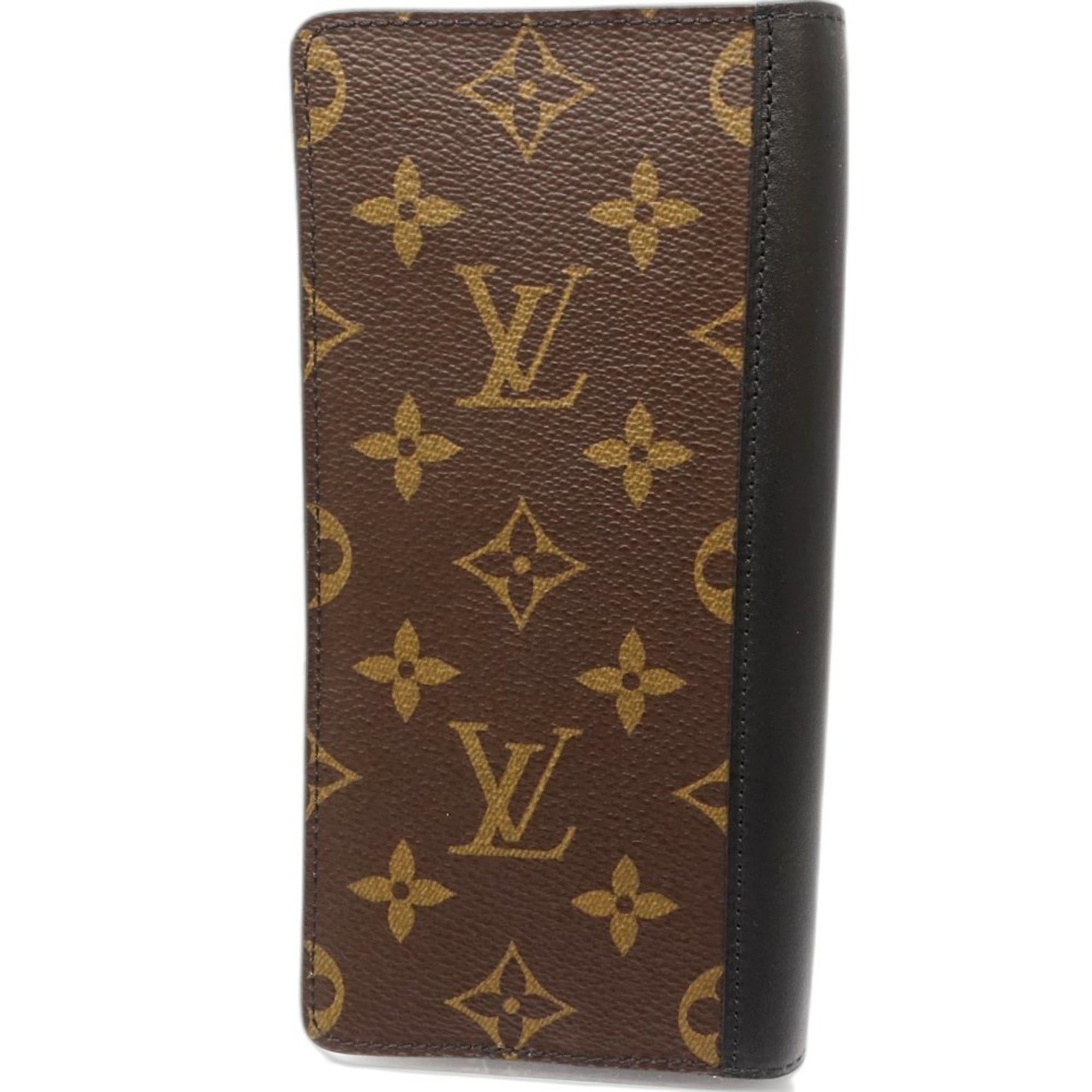 Louis Vuitton Long Wallet Tanon Monogram Macassar Brown Black