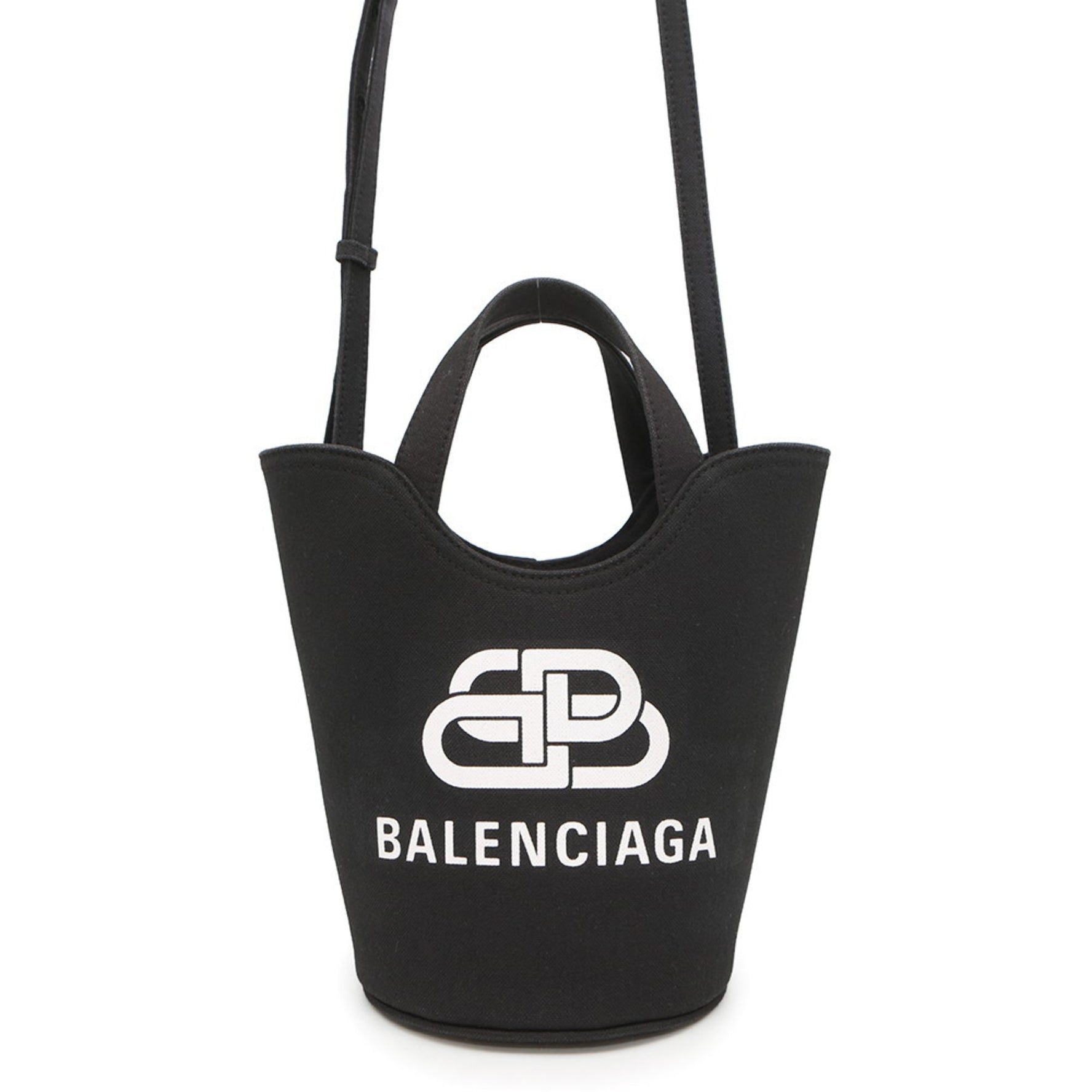 Balenciaga Wave XS Canvas Handbag BALENCIAGA 2-Way Shoulder Bag BB Black