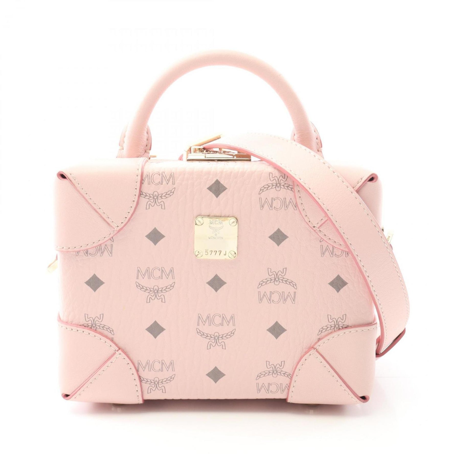 MCM Visetos Vanity Bag, Handbag, Leather
