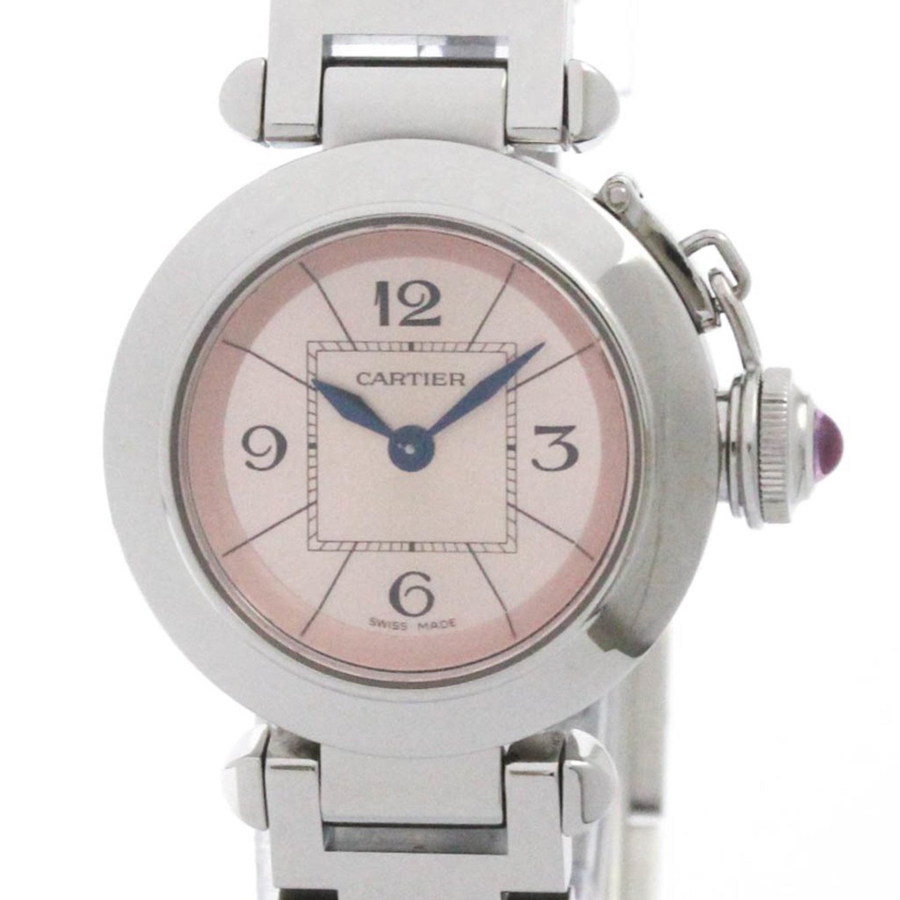 CARTIER Miss Pasha Steel Quartz Ladies Watch Polished