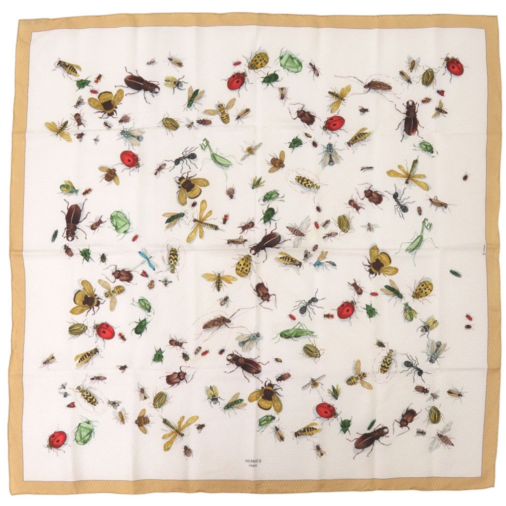 Hermès Carré 90 Insect Silk Scarf Muffler 0129 HERMES