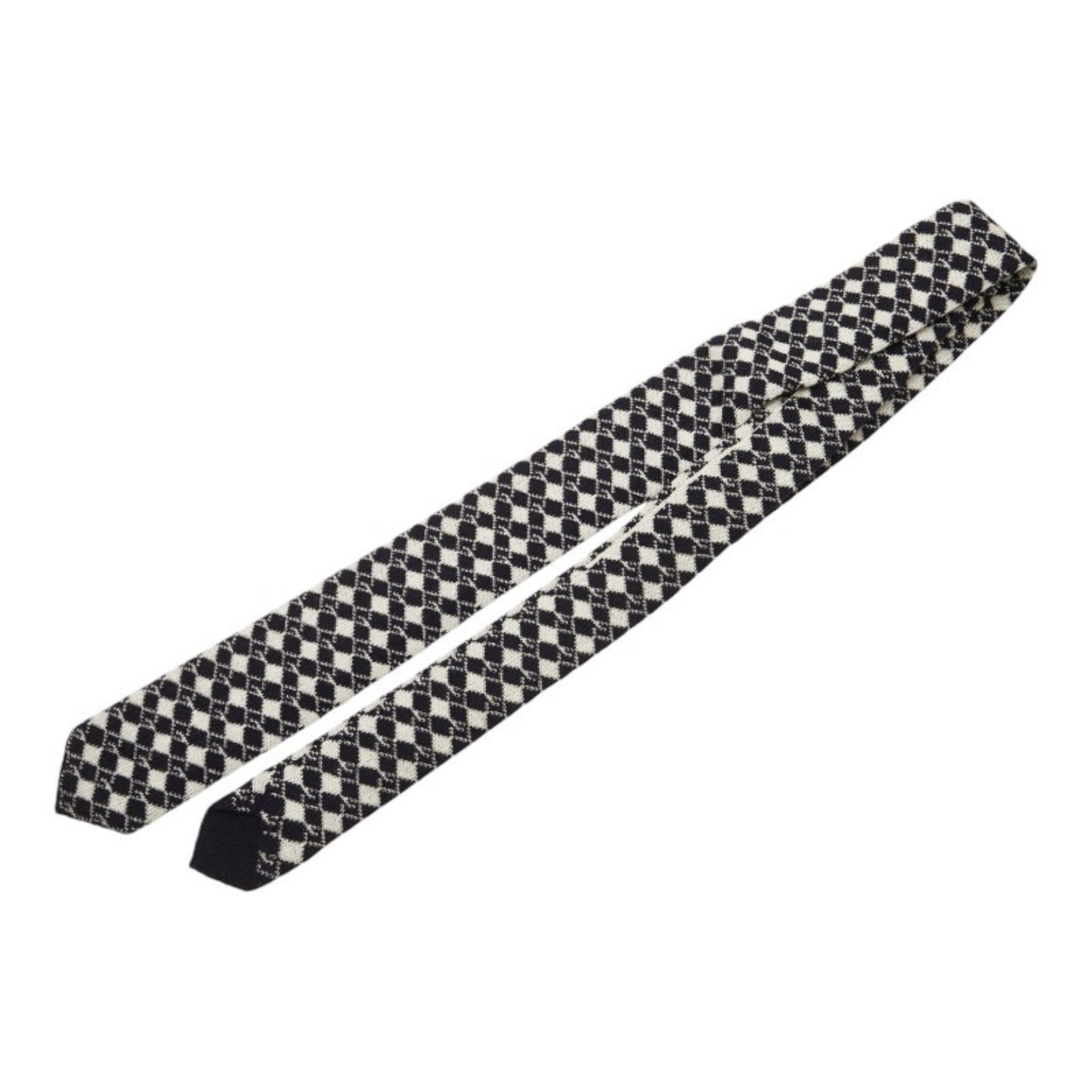 Gucci G Mark Knit Tie Navy White Wool