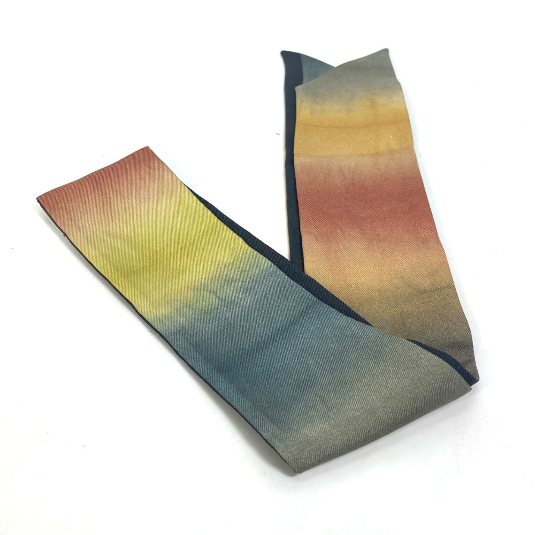 Christian Dior Dior Tie-dye Logo Mitza Bandeau Scarf Silk Multicolor