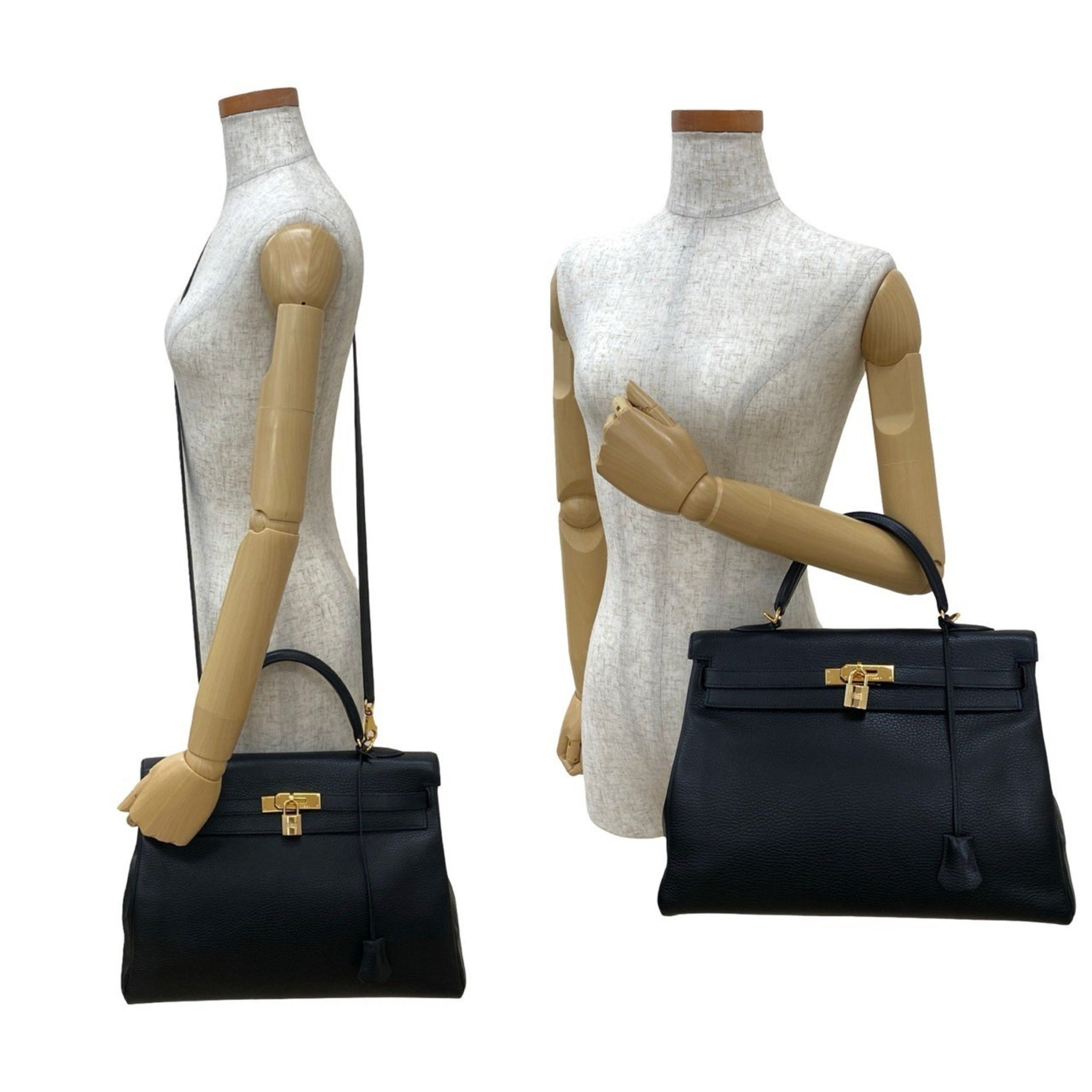 □G Stamp HERMES Kelly 35 Ardennes Leather Handbag/Shoulder Bag 646-4