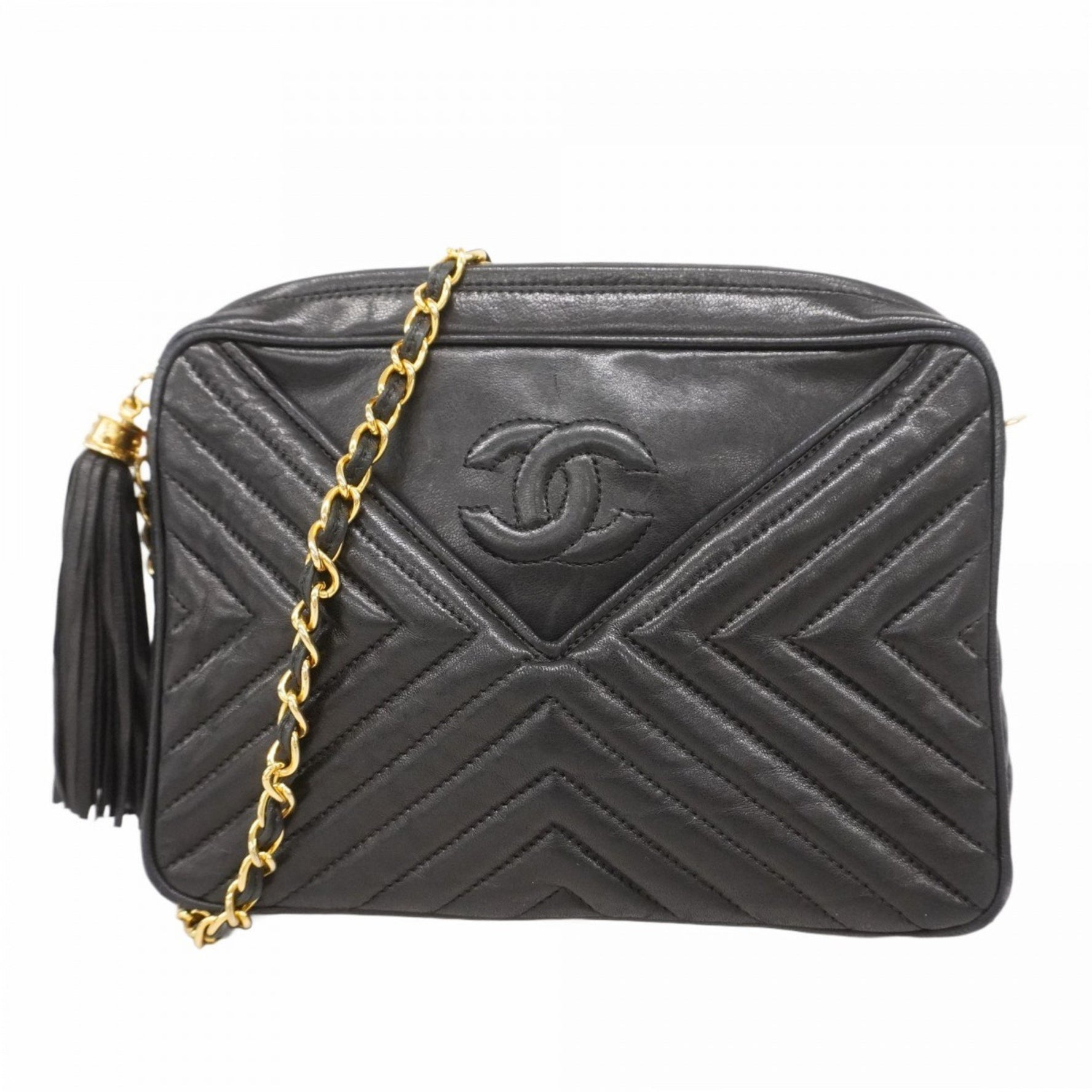 Chanel Shoulder Bag with V-Stitch Chain Bag, Lambskin