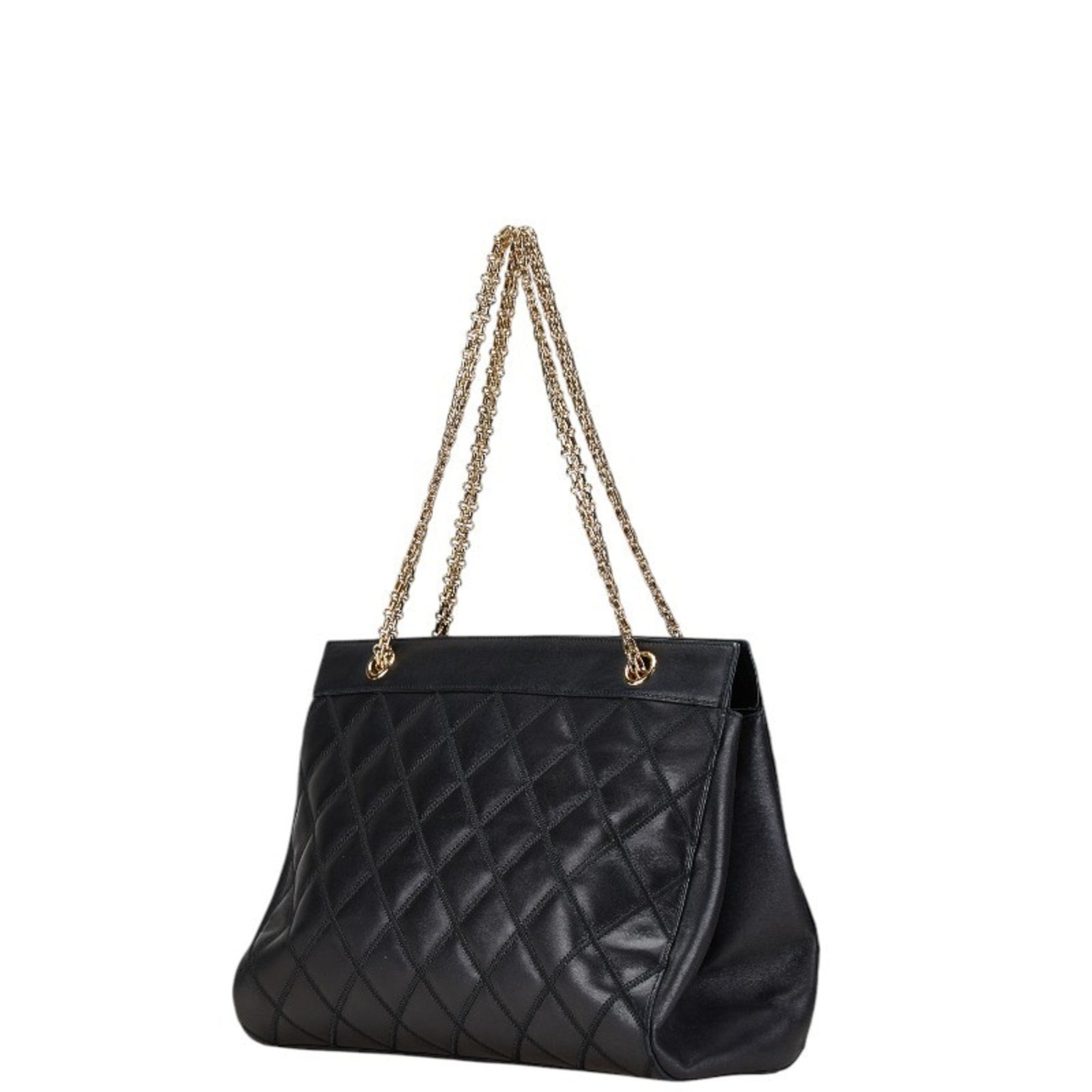 CHANEL Bicolor Coco Mark Chain Shoulder Bag in Leather