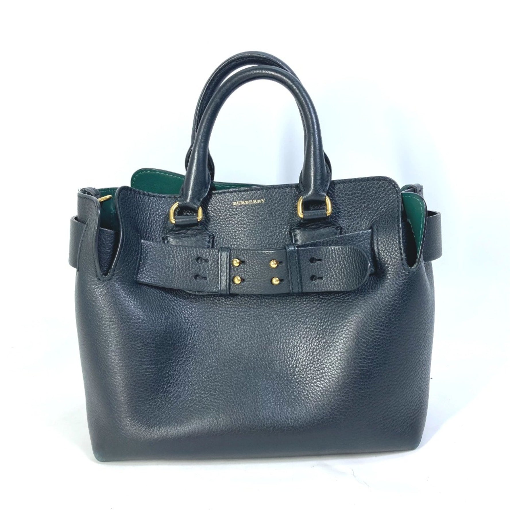 Burberry Hand Bag Shoulder bag 2WAY Shoulder Bag Black Green