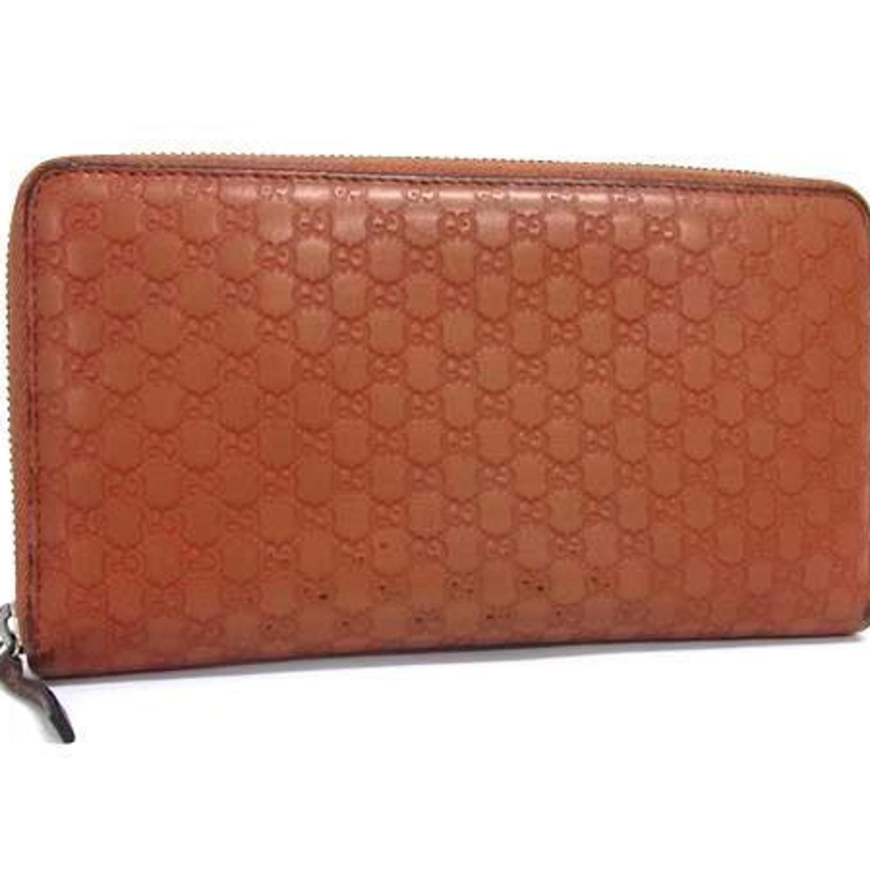 GUCCI Micro Guccissima Organizer Long Wallet Leather Round