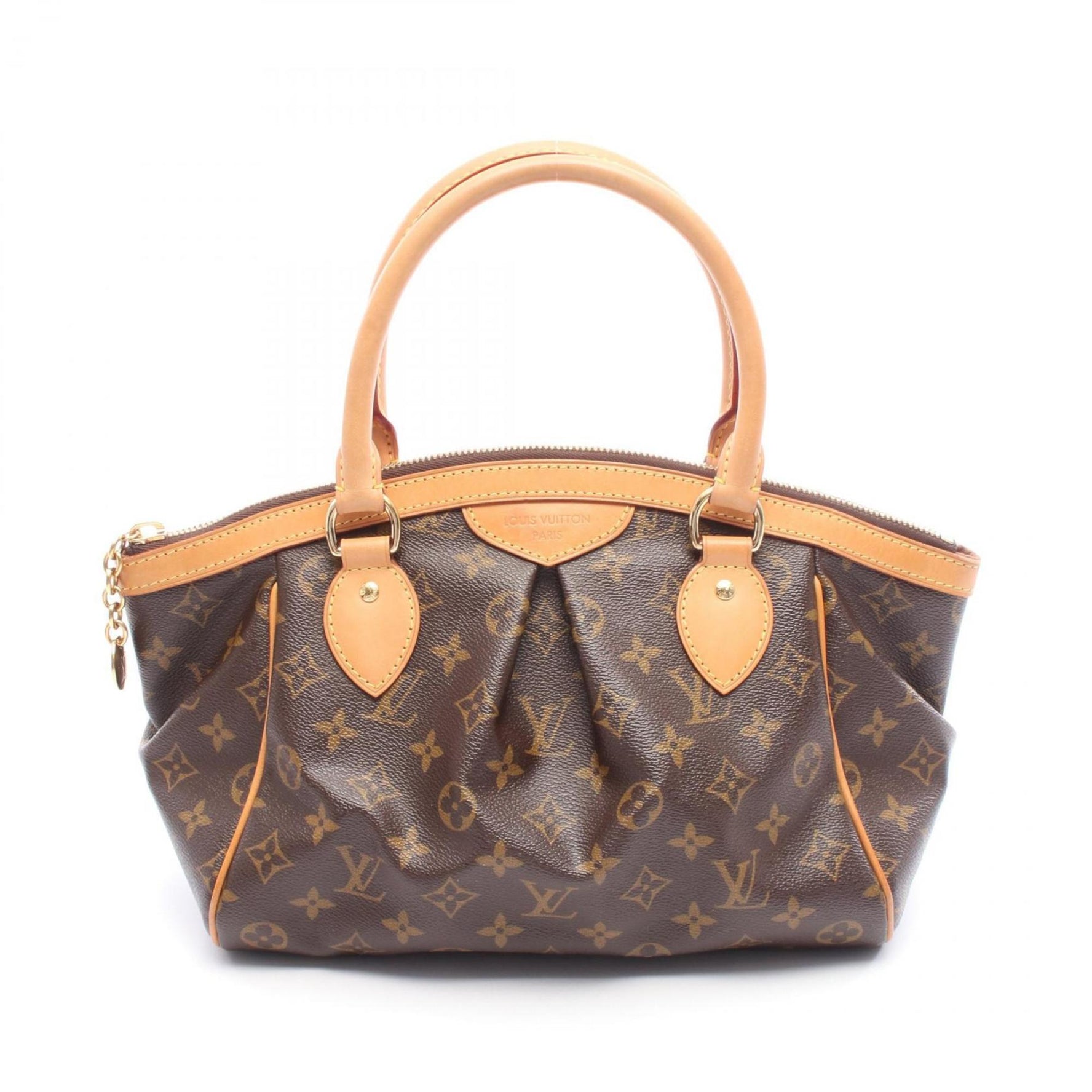 Louis Vuitton Tivoli PM Handbag, Coated Canvas and Leather, Monogram, Brown
