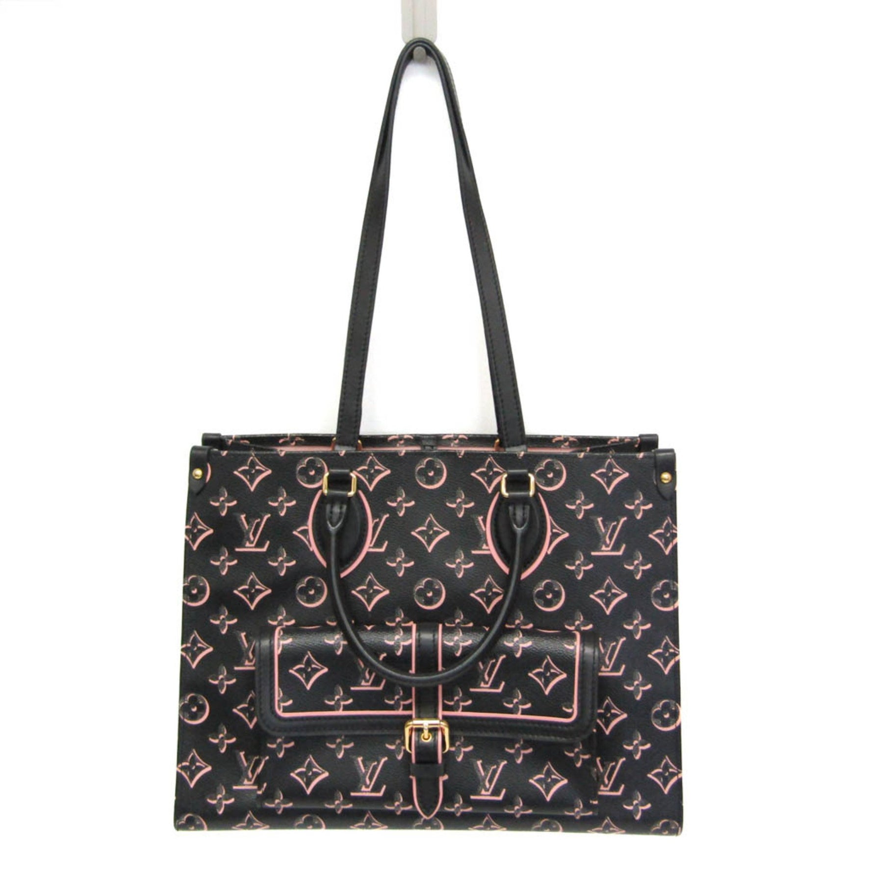 Louis Vuitton Monogram Fall For You On The Go MM Handbag,Tote Bag Black,Pink