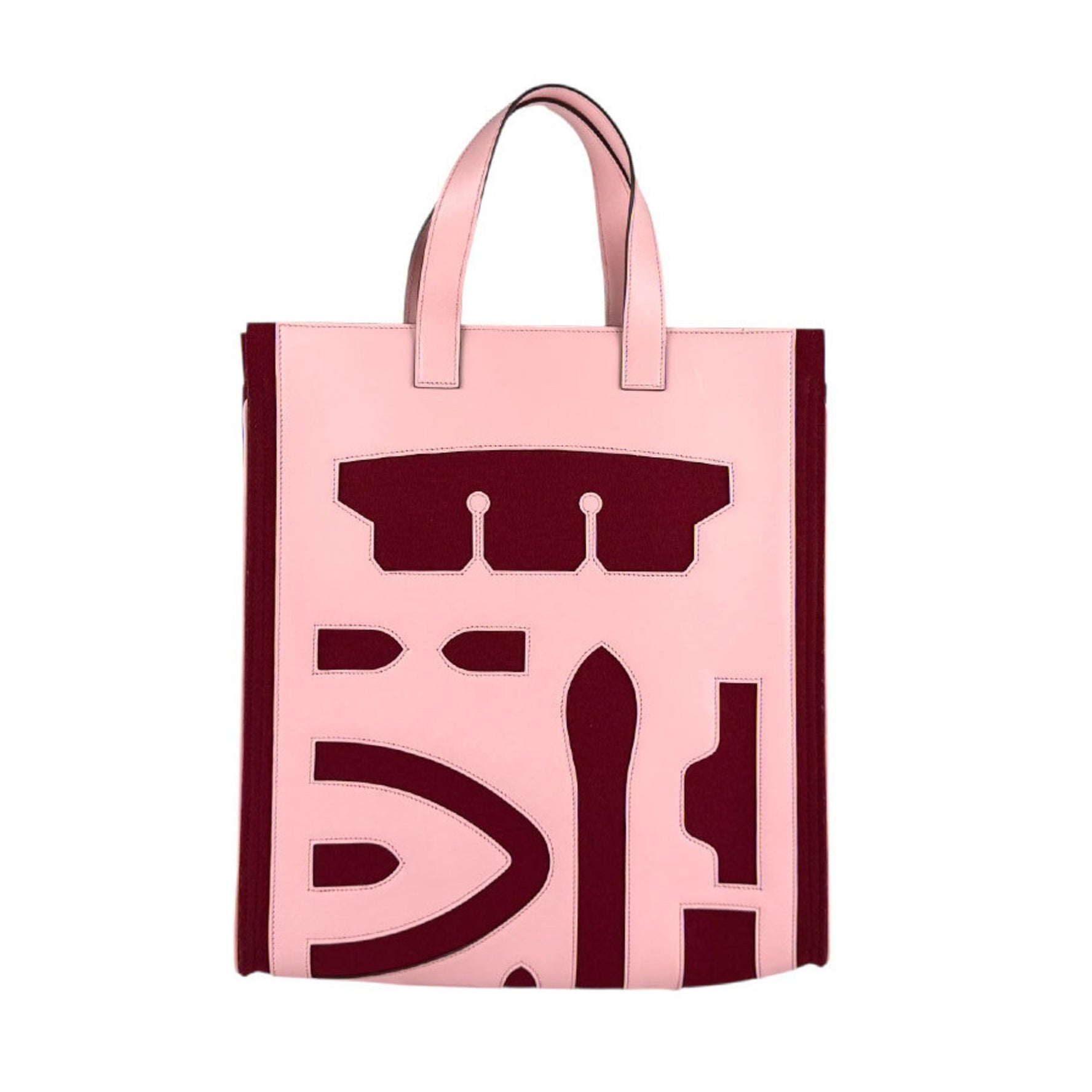 Hermes Hermès Petit Ash Tote Handbag in Swift Leather Felt, Pink and Red, Women's, z6448