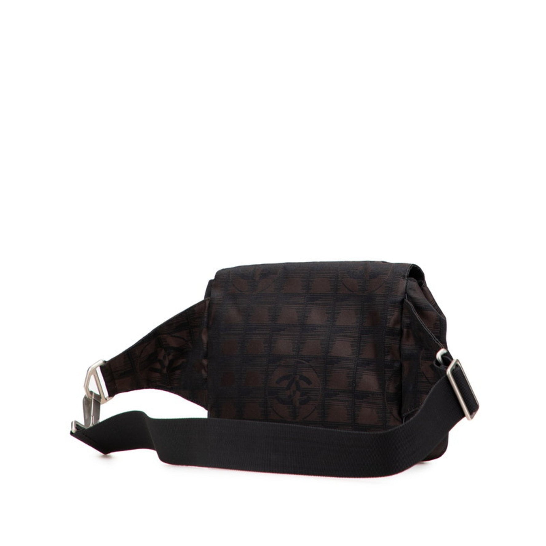 Chanel New Travel Line Body Bag/Waist Bag, Brown Nylon, Women's, CHANEL
