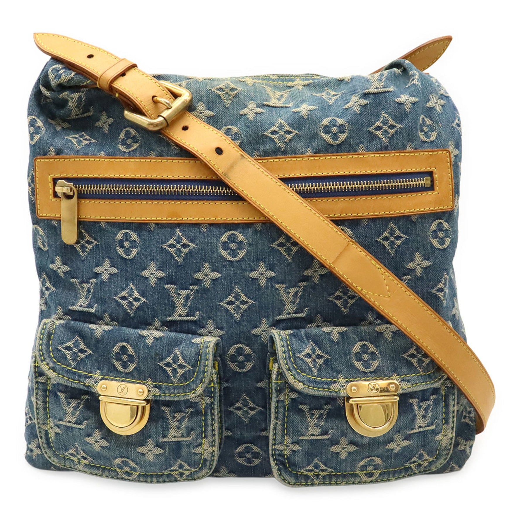 Louis Vuitton Monogram Denim Baggy GM Shoulder Bag with Long Strap