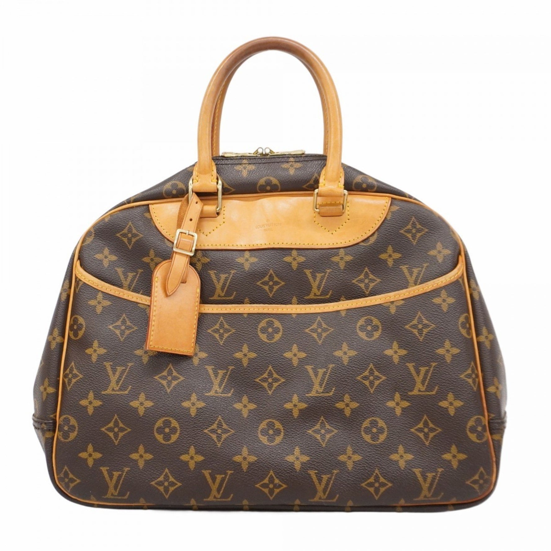 Louis Vuitton Monogram Deauville Handbag M47270 Brown Women's