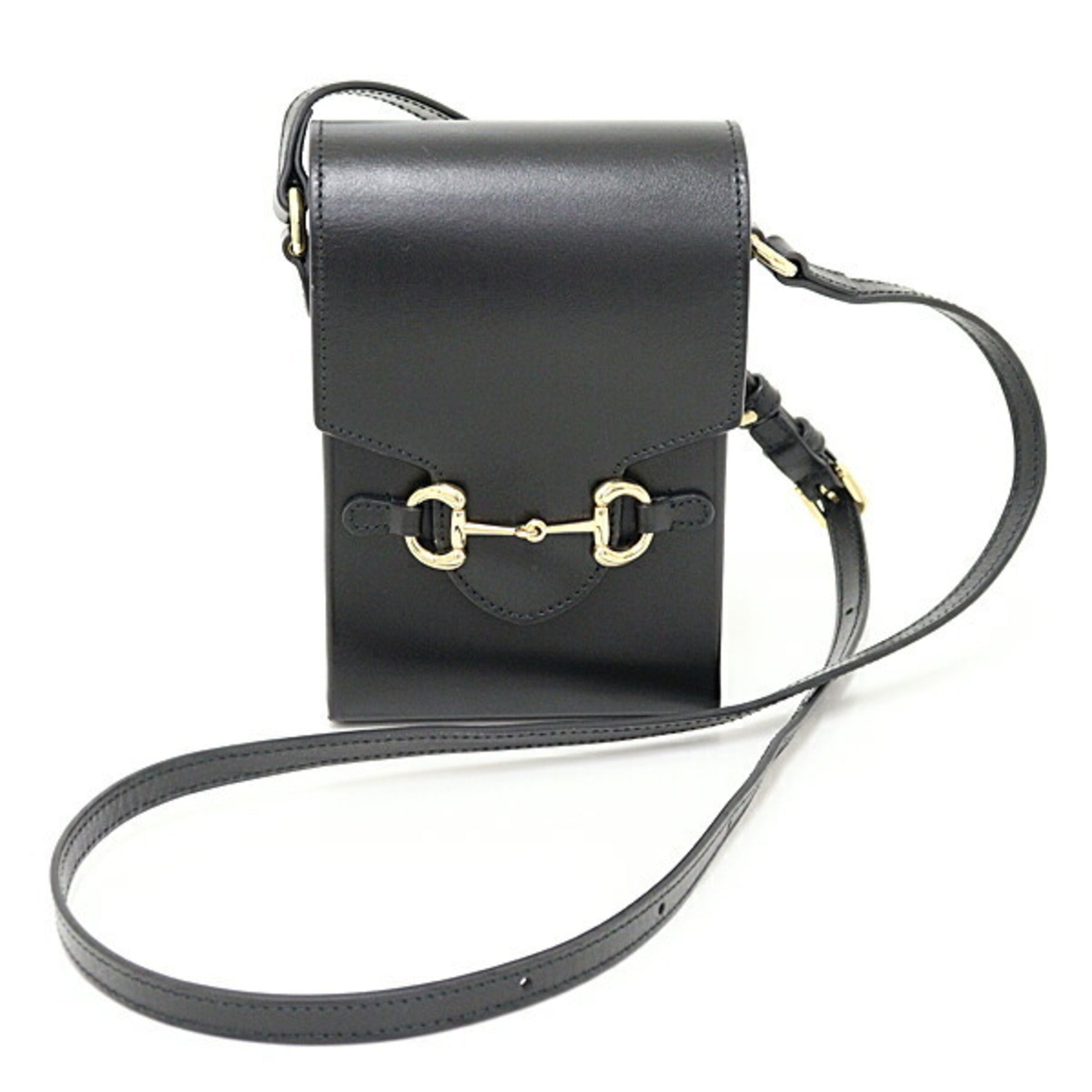 GUCCI Horsebit 1955 Leather Shoulder Bag