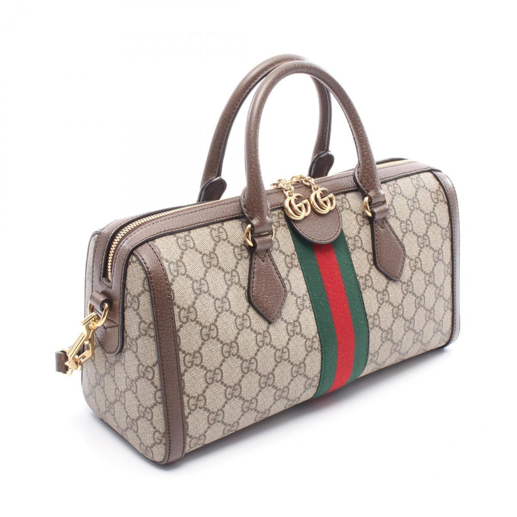 Gucci Ophidia GG Medium Top Handle Bag, Coated Canvas and Leather, Beige, Brown, Multicolor