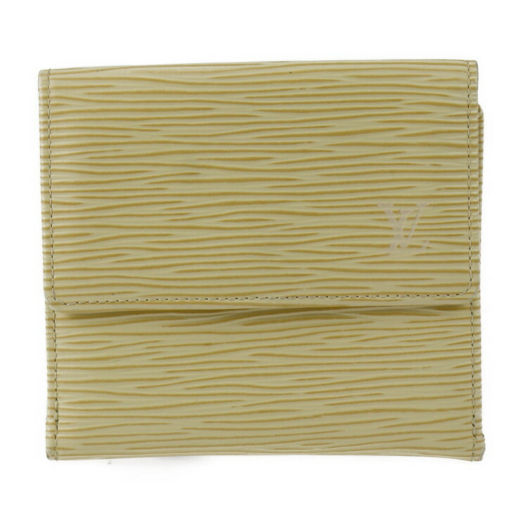 Louis Vuitton Portomone Bier Cult Credit Trifold Wallet Epi Leather Vanilla Yellow Cream Gold Hardware W Hook