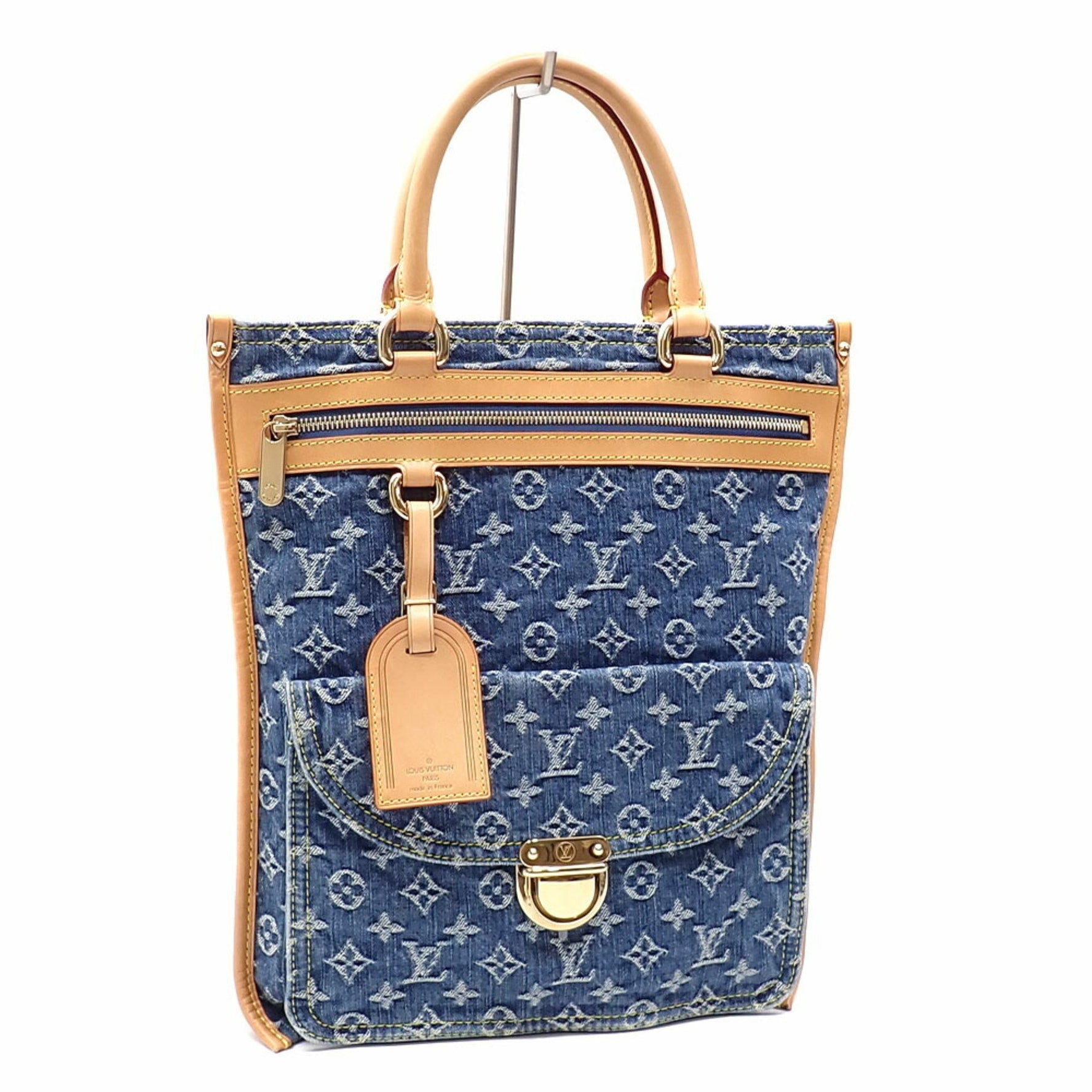 Louis Vuitton Monogram Denim Flat Shopper Handbag, Women's, M95018