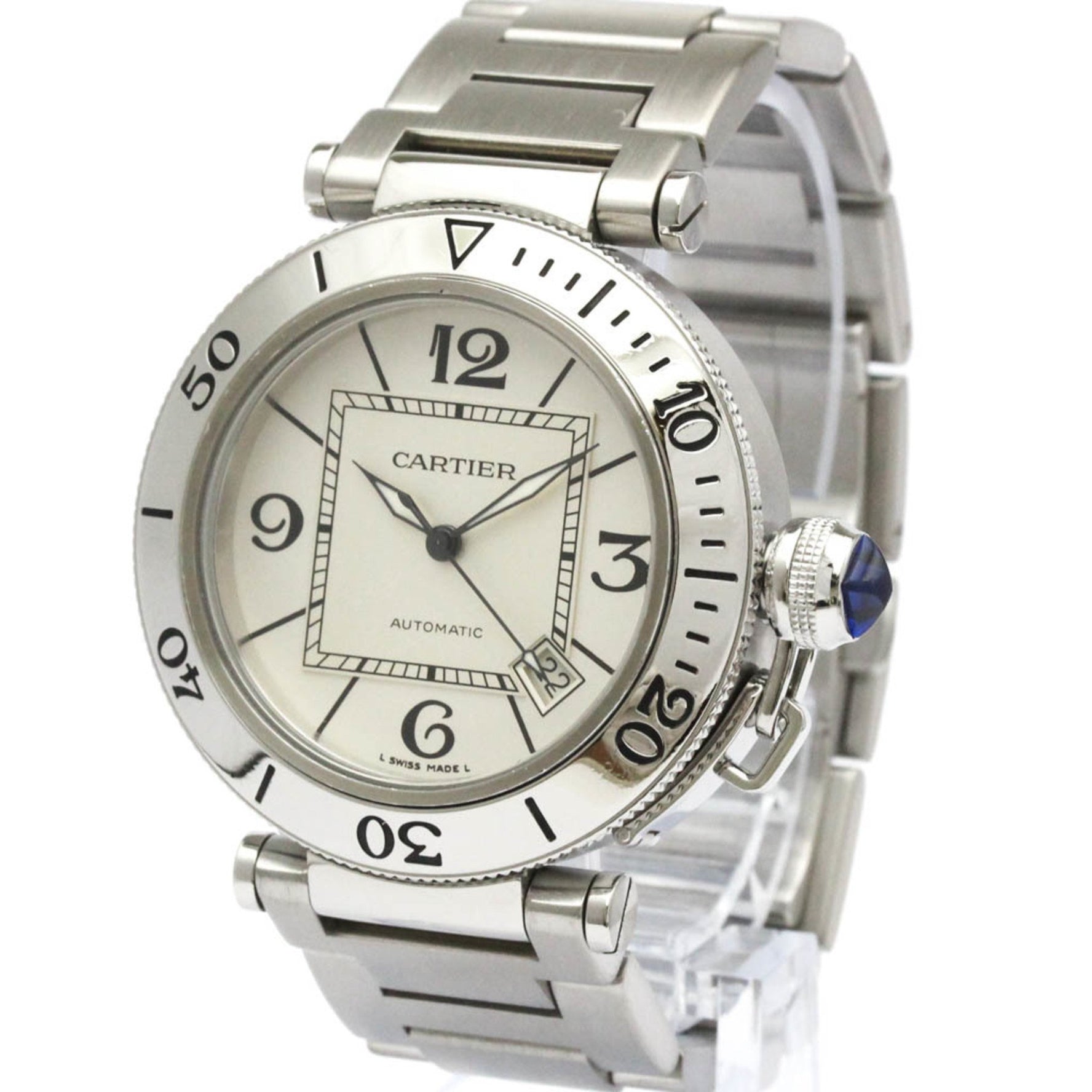 CARTIER Pasha Seatimer Steel Automatic Watch Polished