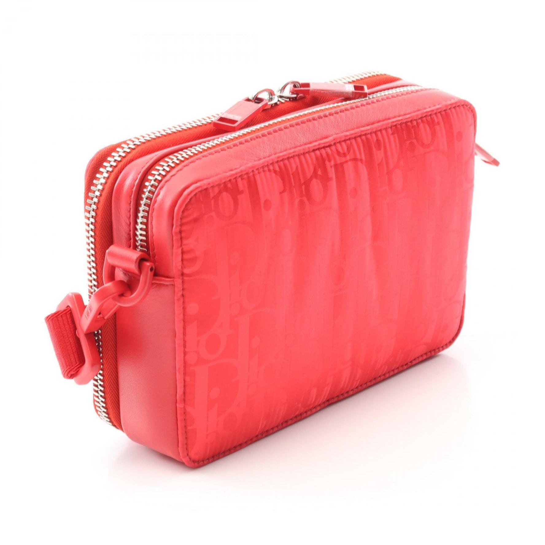 Christian Dior Dior Christian x ERL Mirage Shoulder Bag, Nylon and Leather, Red