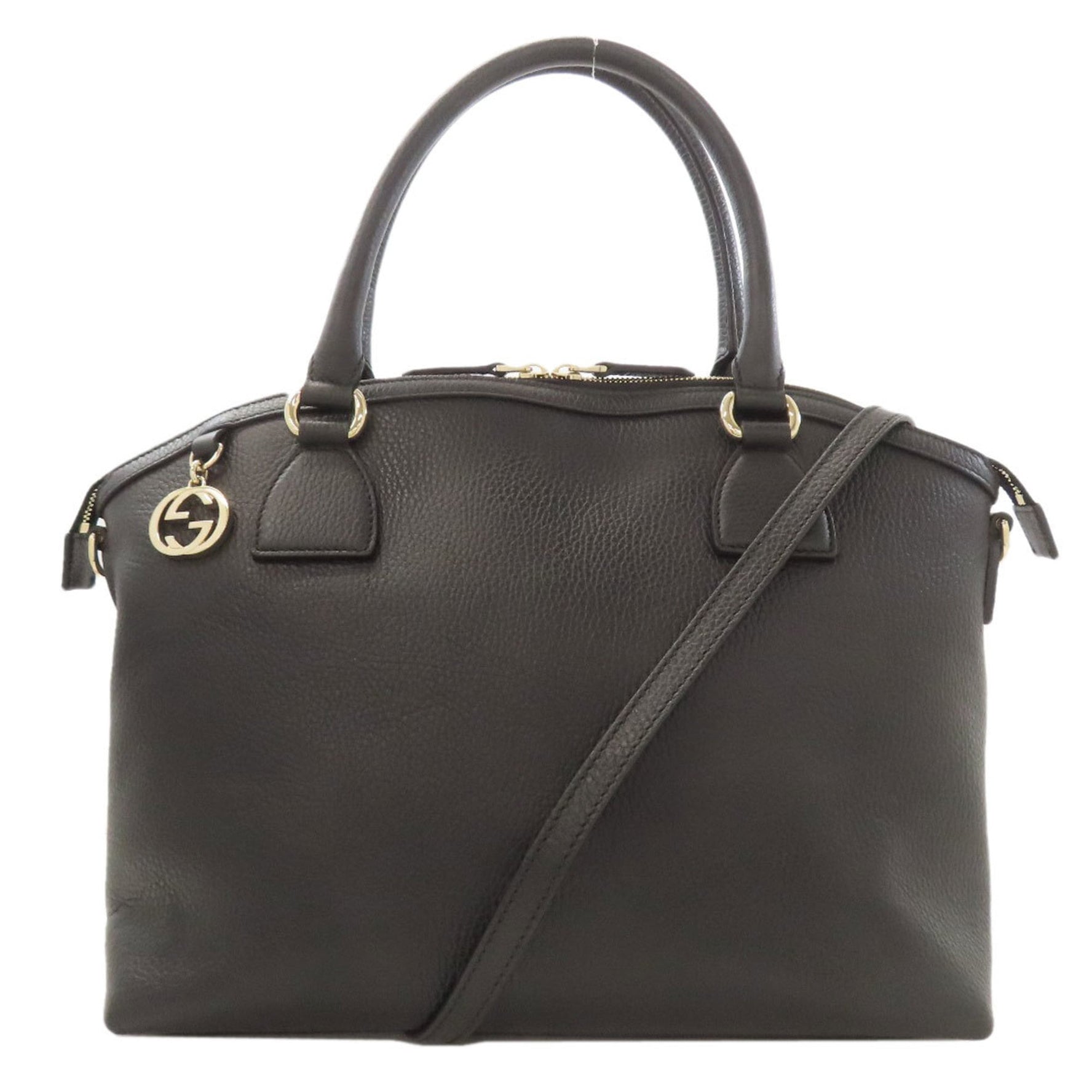 Gucci Outlet Interlocking G Handbag in Calfskin Leather