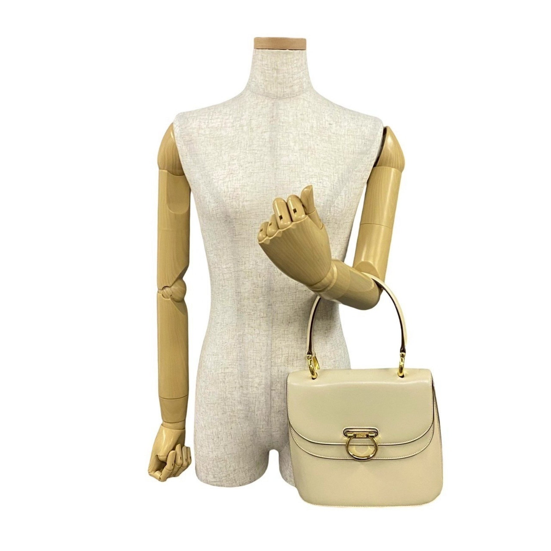 CELINE Logo Hardware Calfskin Leather Double Flap Handbag Mini Tote Bag