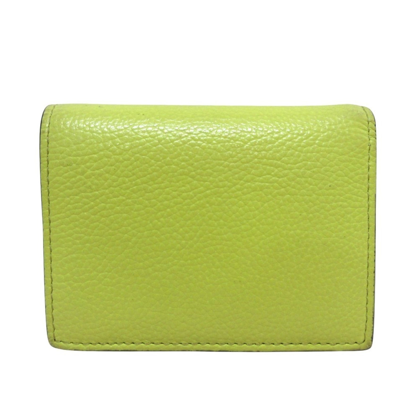 MARNI Marni Leather Compact Bi-fold Wallet PFMOQ14Q08 P6533 Yellow Women's
