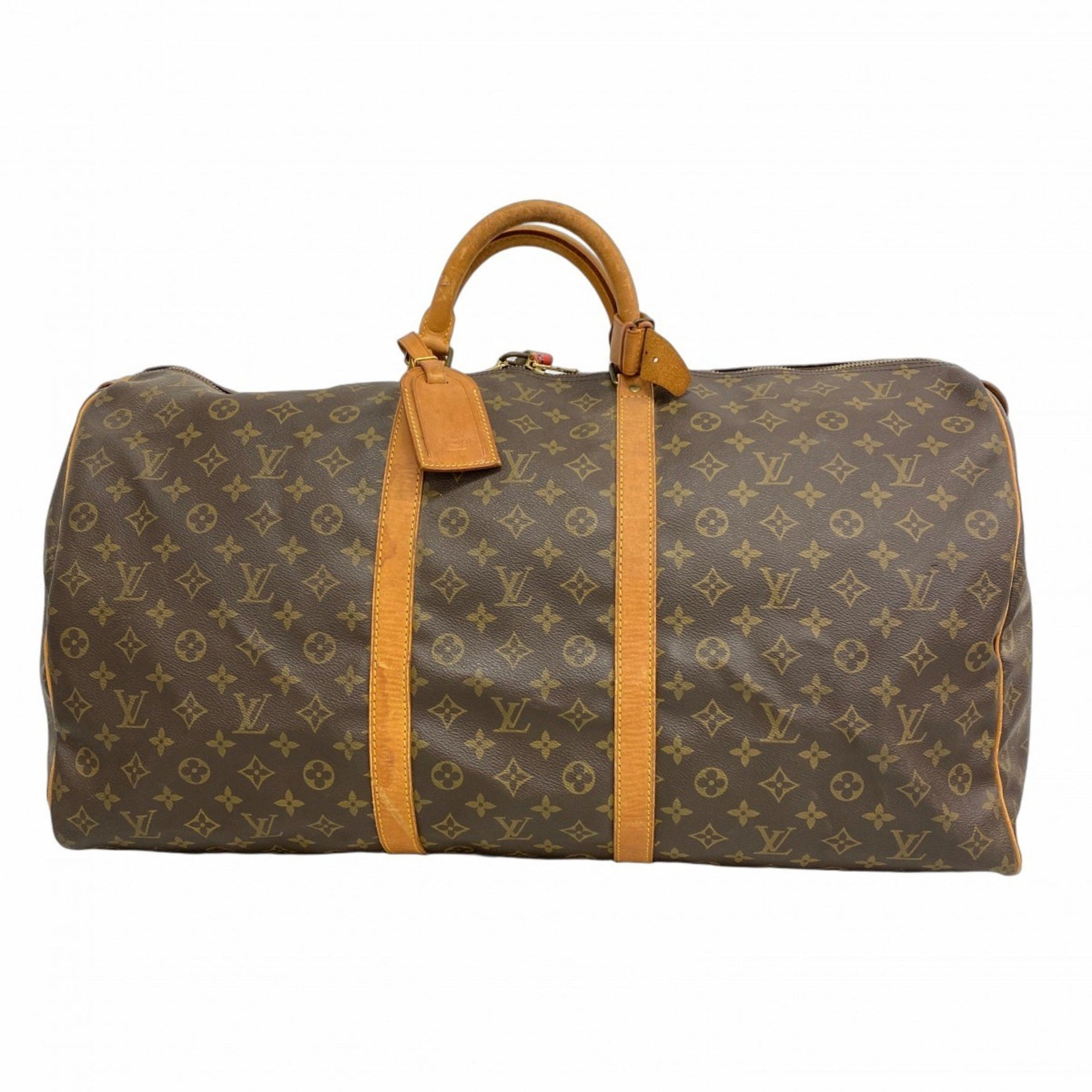 Louis Vuitton Monogram Keepall 60 Boston Bag M41422 Brown Men's and Women's