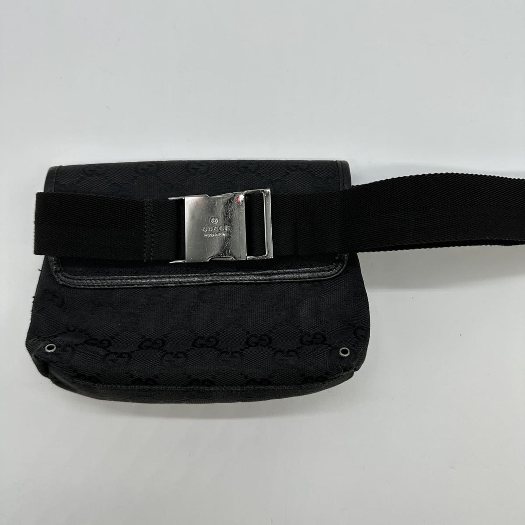 Gucci GG Canvas Waist Pouch Body Bag Black for Men and Women