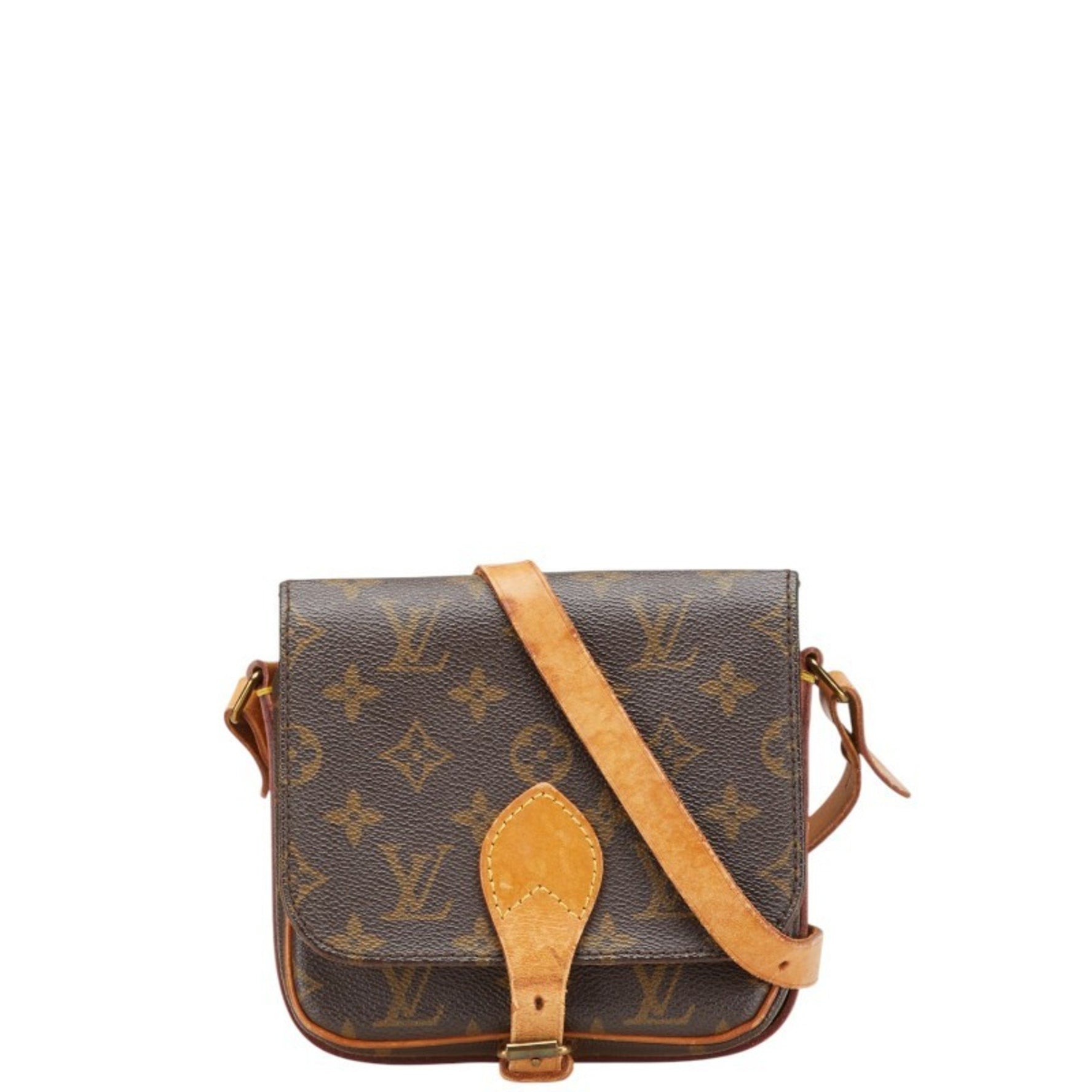 Louis Vuitton Monogram Mini Cartouchiere Crossbody Shoulder Bag Leather LOUIS VUITTON