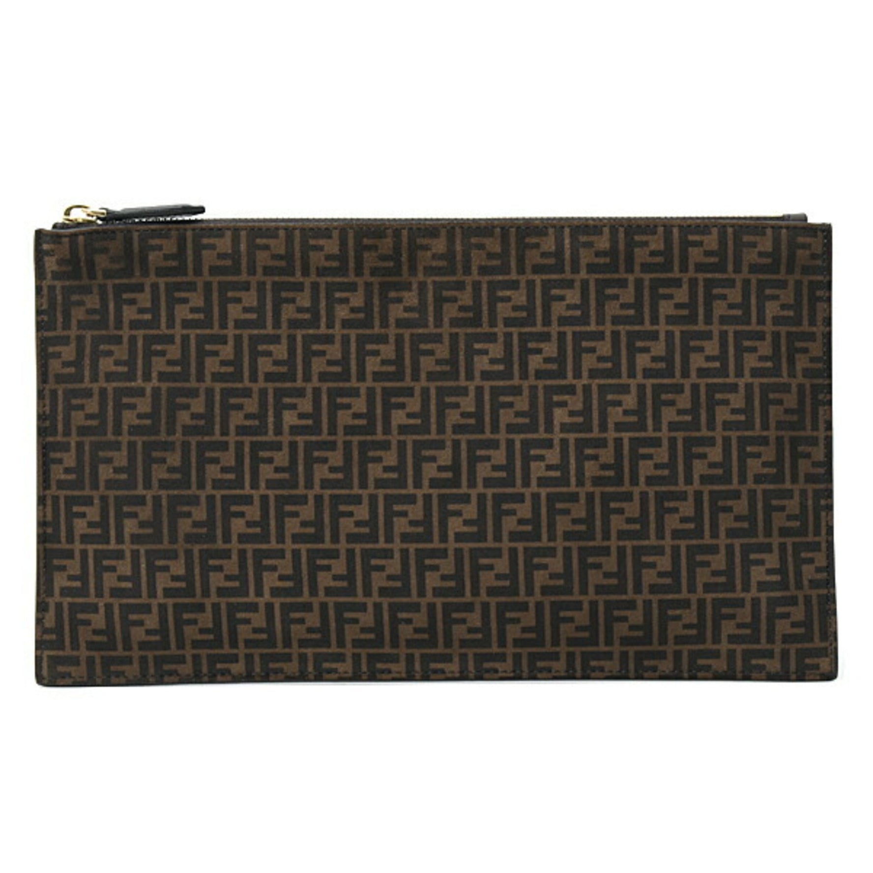 Fendi Zucca Pattern Clutch Bag/Second Bag in Leather