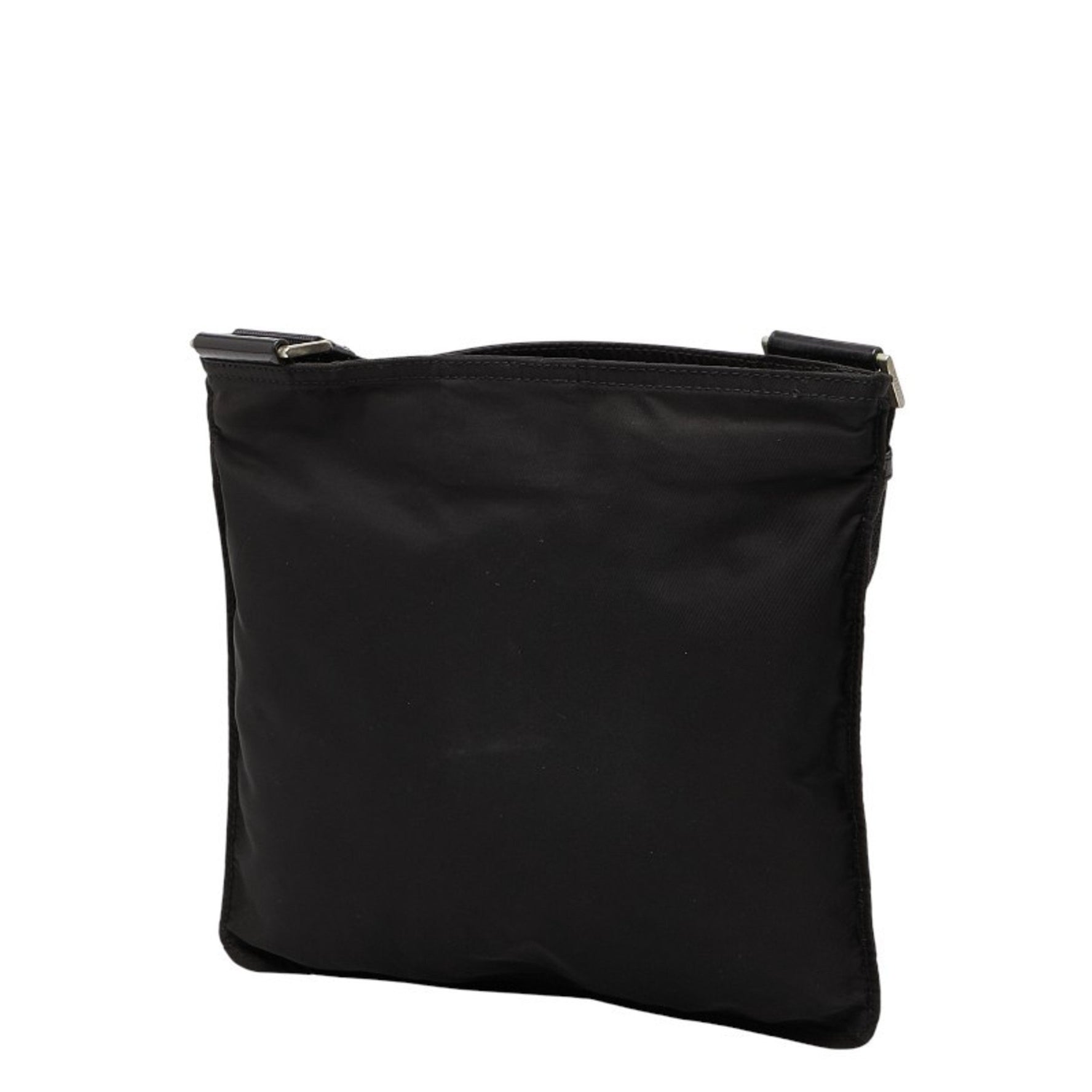 Prada Triangle Logo Plate Shoulder Bag Nylon